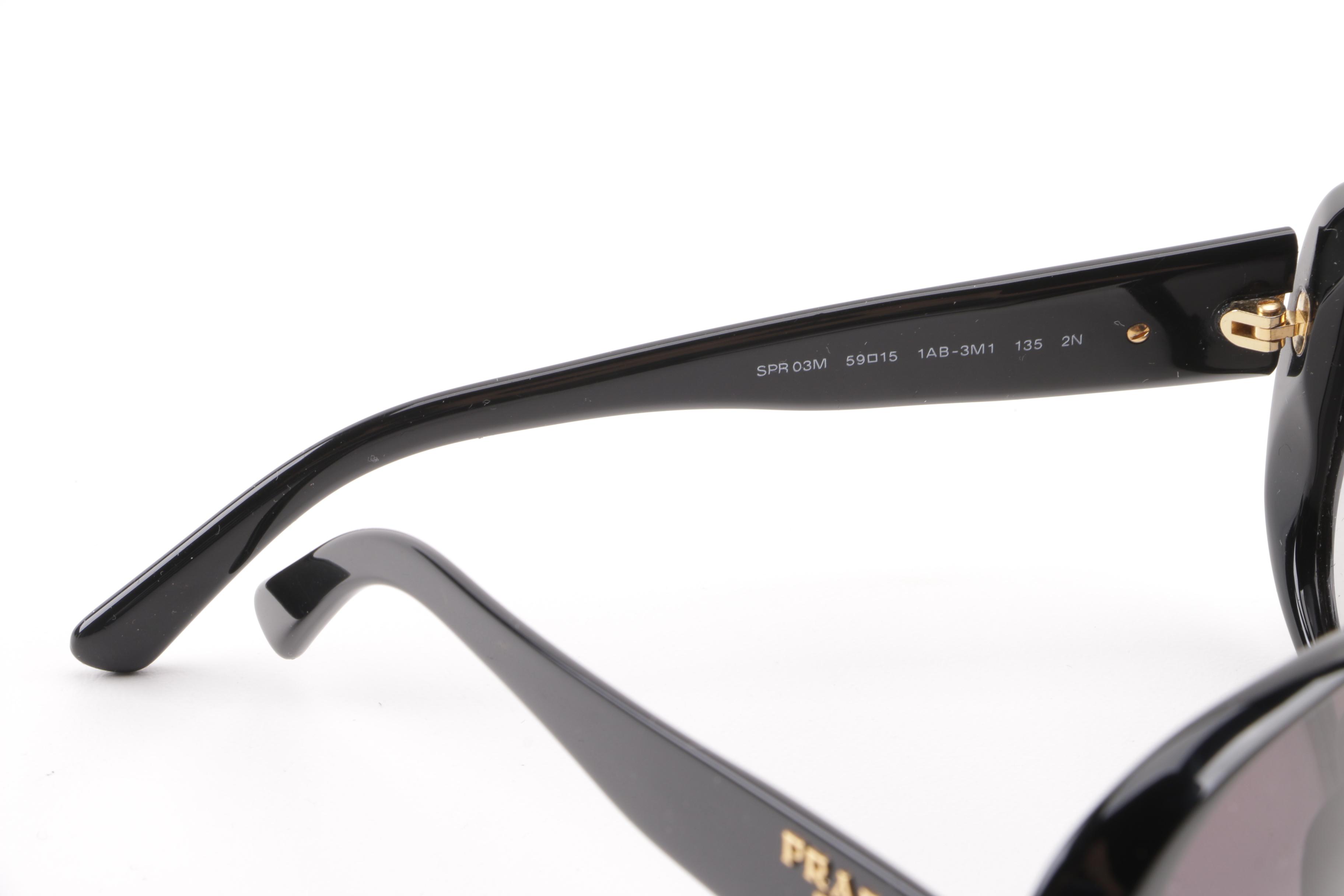 Prada SPR 03M Black Butterfly Sunglasses