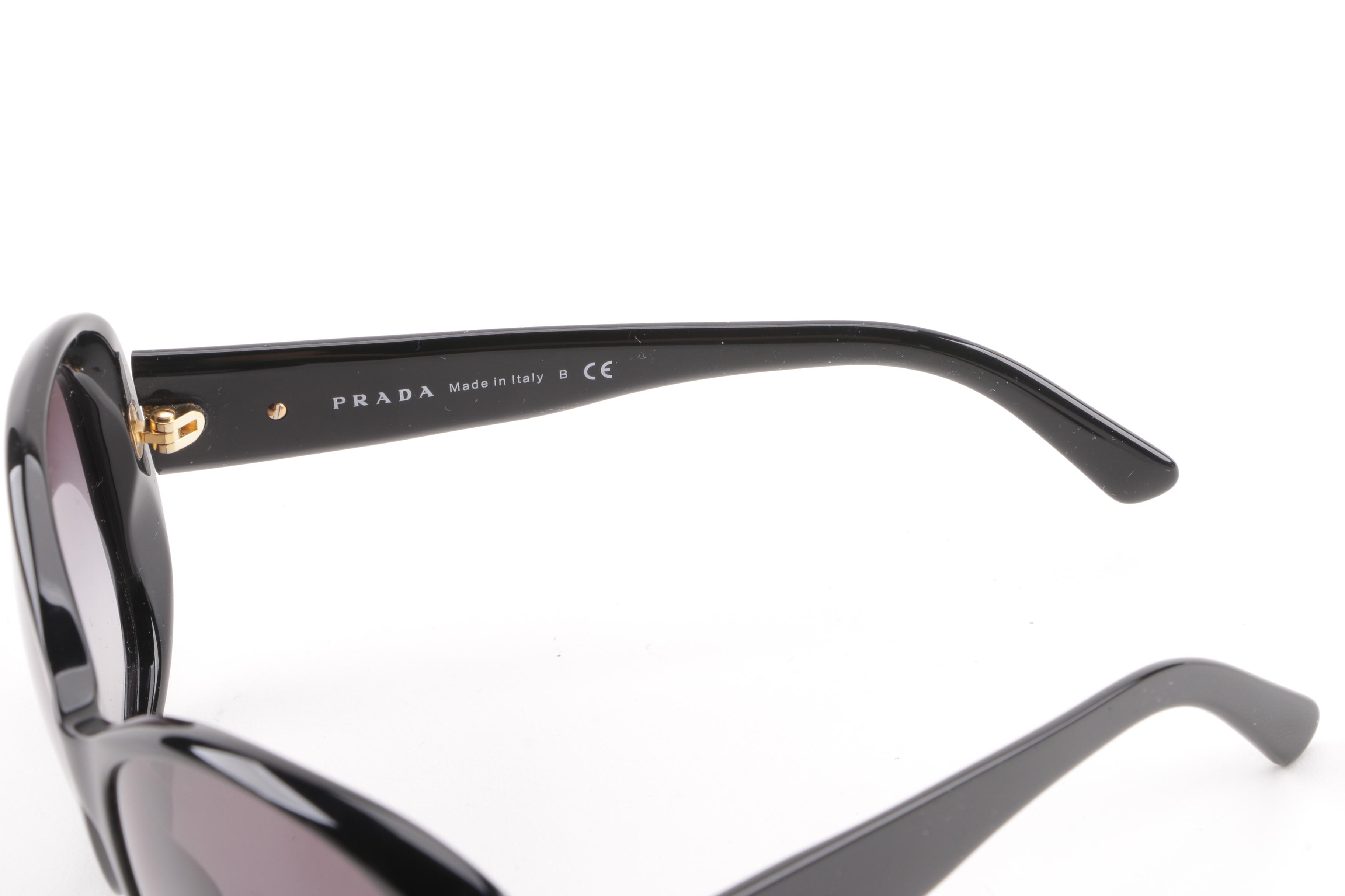 Prada SPR 03M Black Butterfly Sunglasses