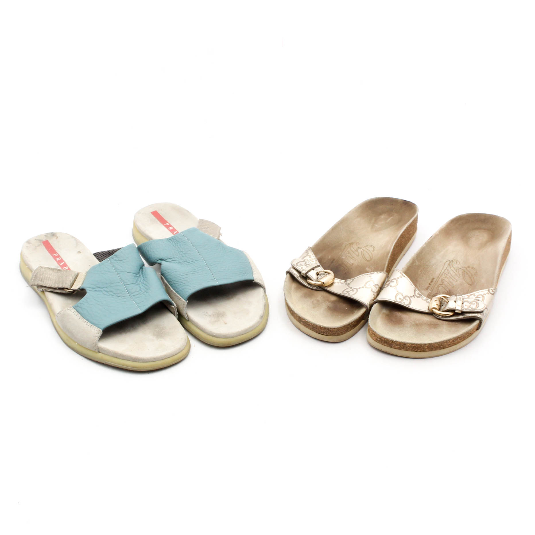 Gucci and Prada Slides