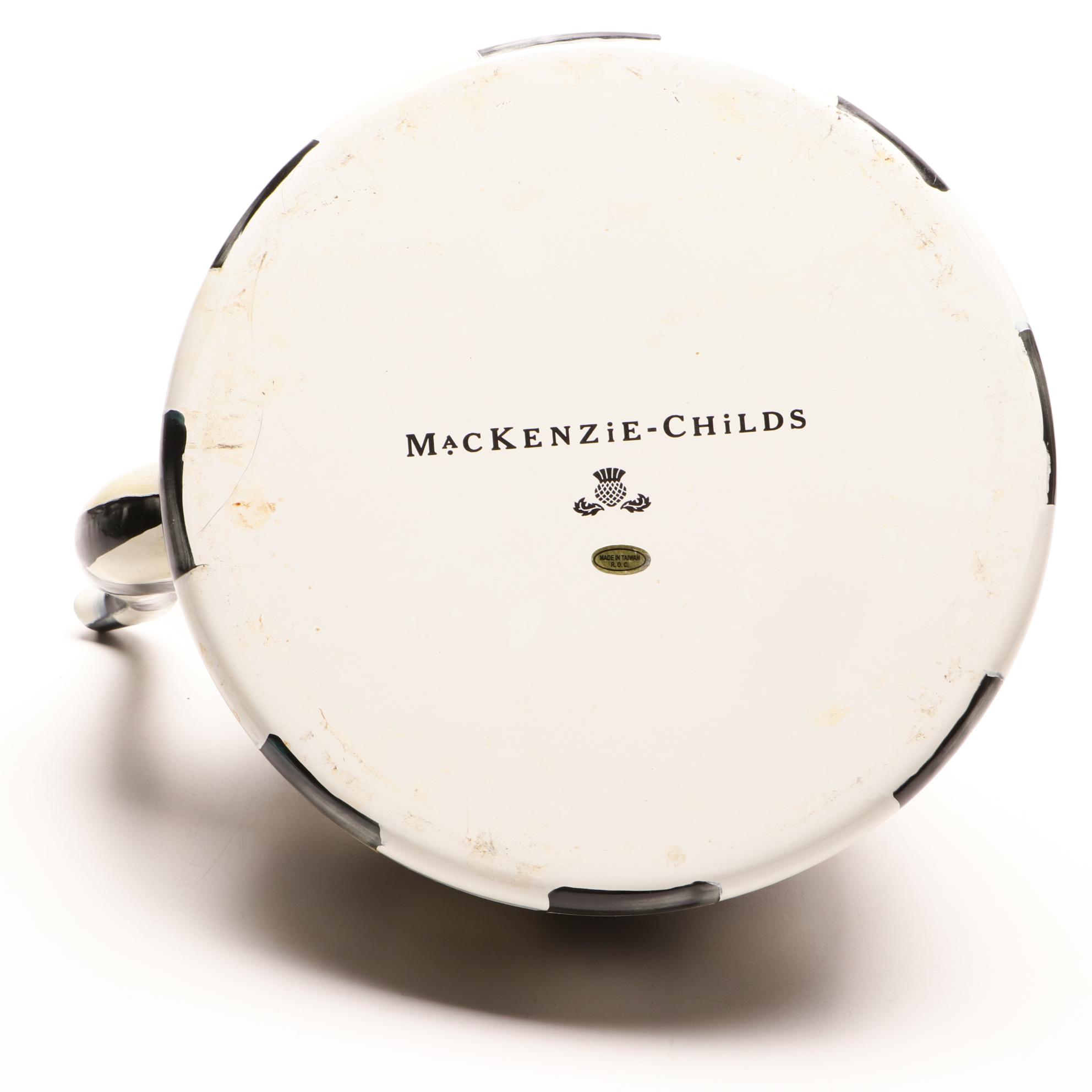 ]MacKenzie-Childs "Courtly Check" Two-Quart Tea Kettle