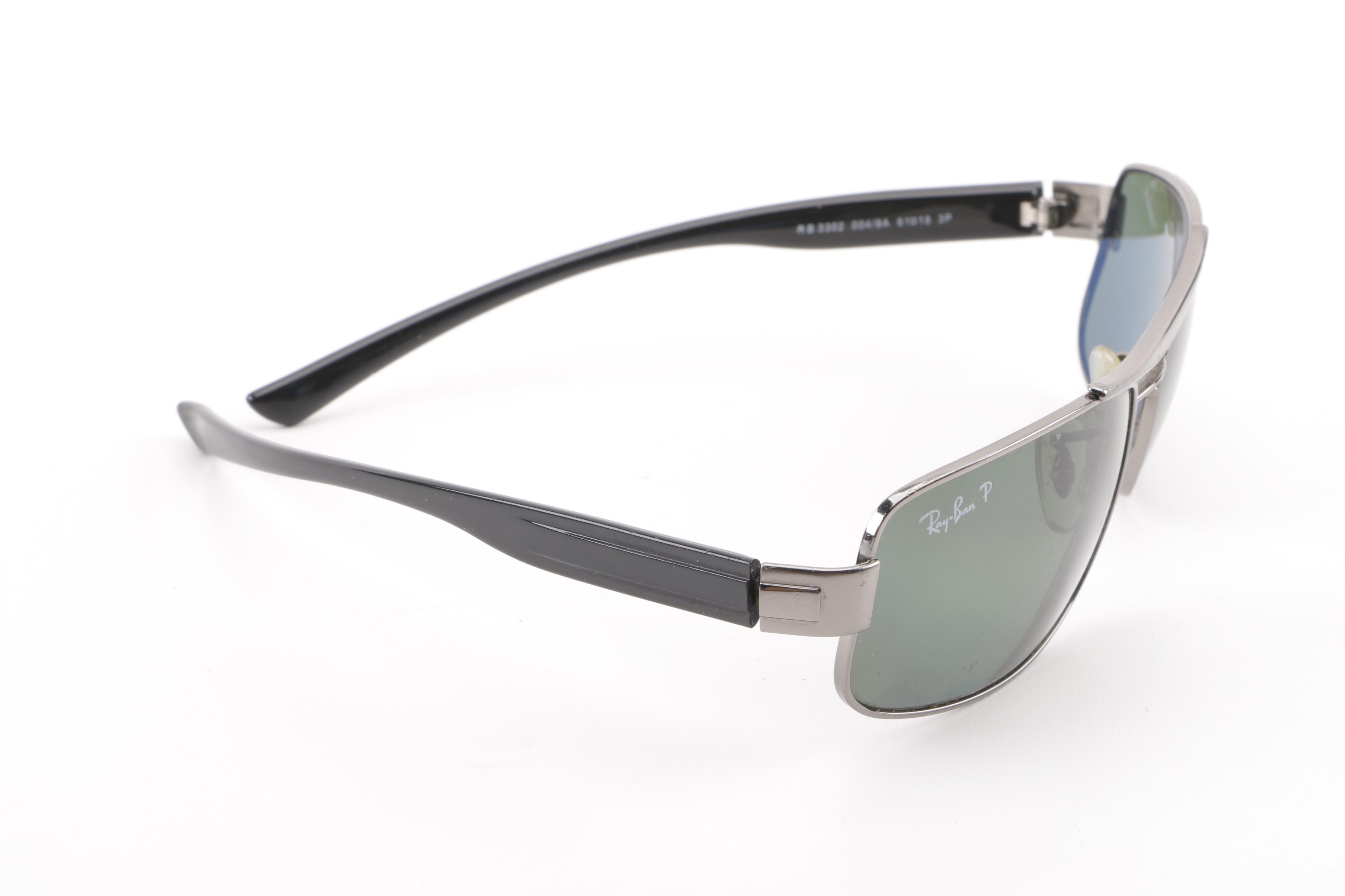 Ray-Ban RB 3302 Gunmetal Polarized Sunglasses, Made in Italy