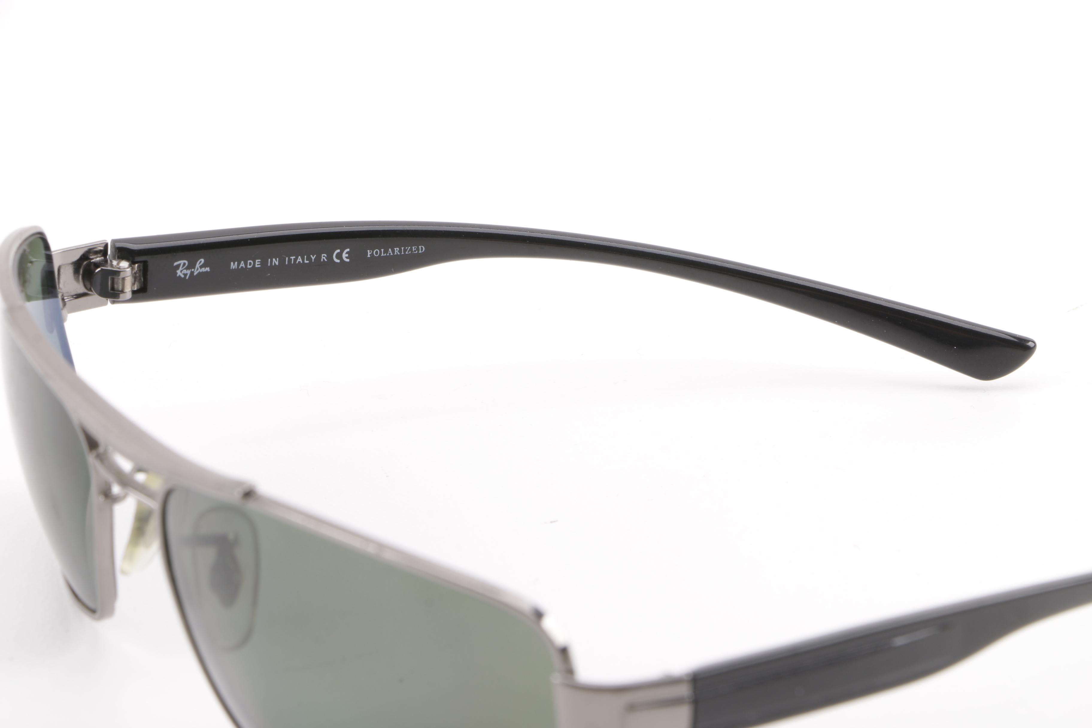 Ray-Ban RB 3302 Gunmetal Polarized Sunglasses, Made in Italy