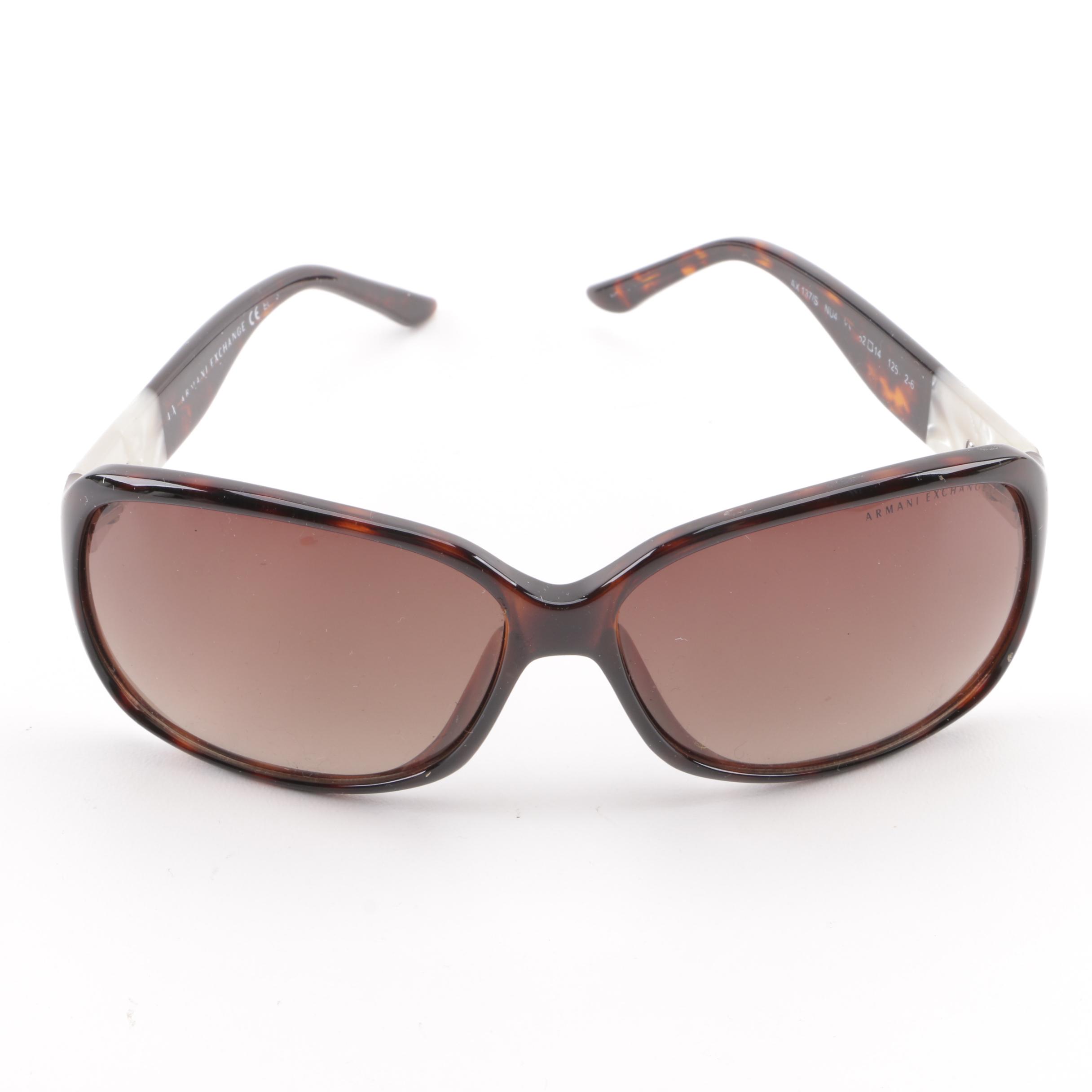 Armani Exchange AX 137/S Havana Pearl Shield Sunglasses