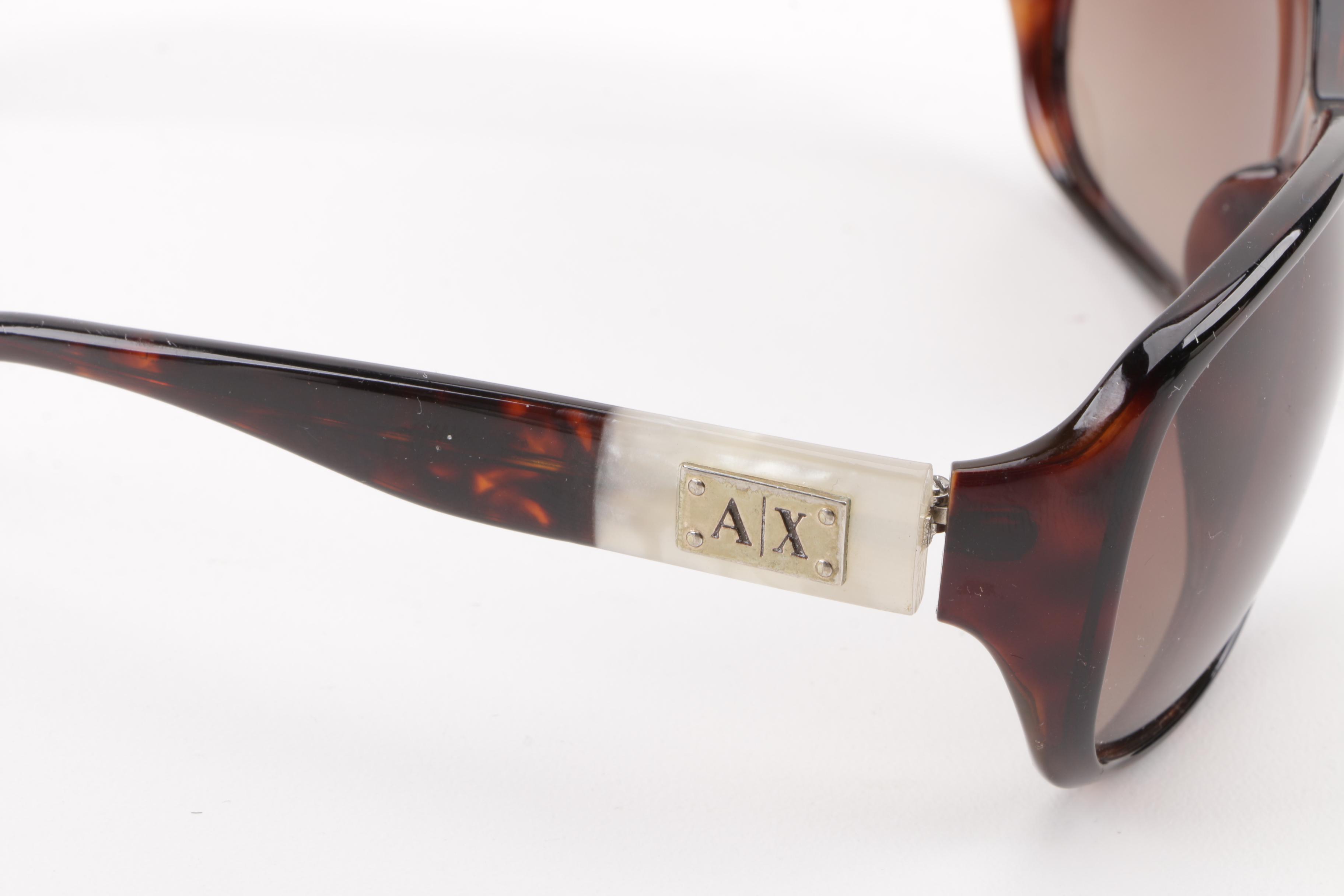 Armani Exchange AX 137/S Havana Pearl Shield Sunglasses