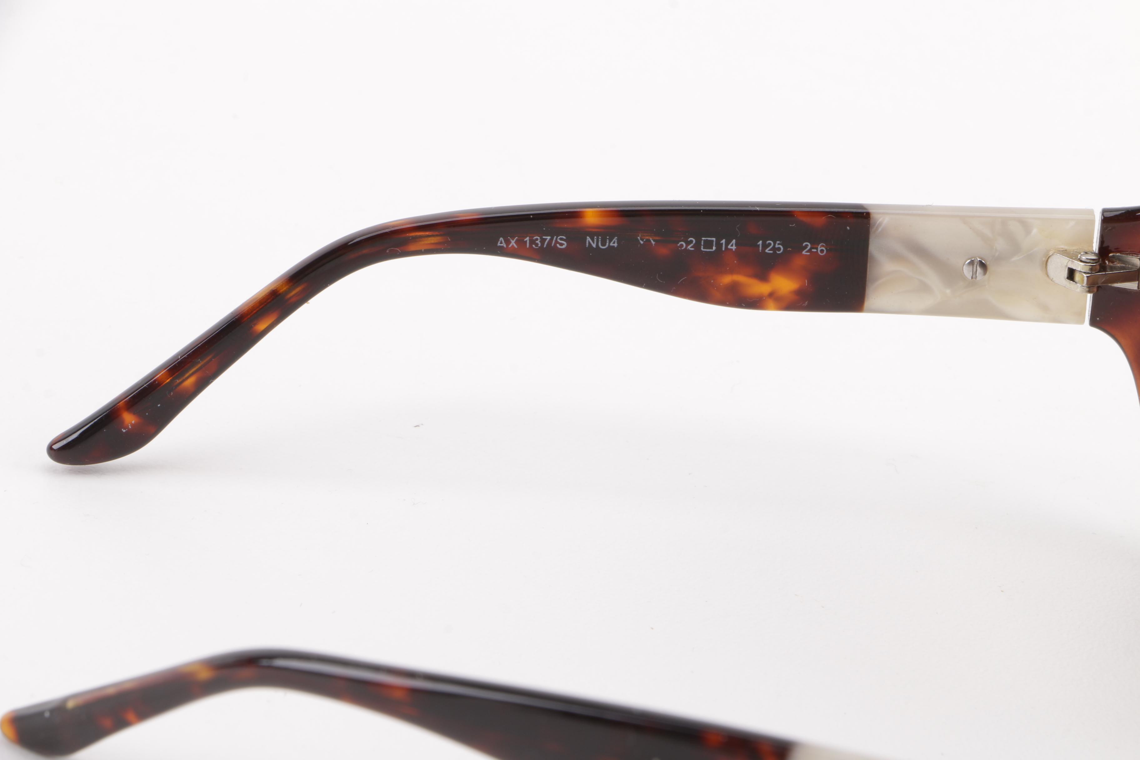 Armani Exchange AX 137/S Havana Pearl Shield Sunglasses