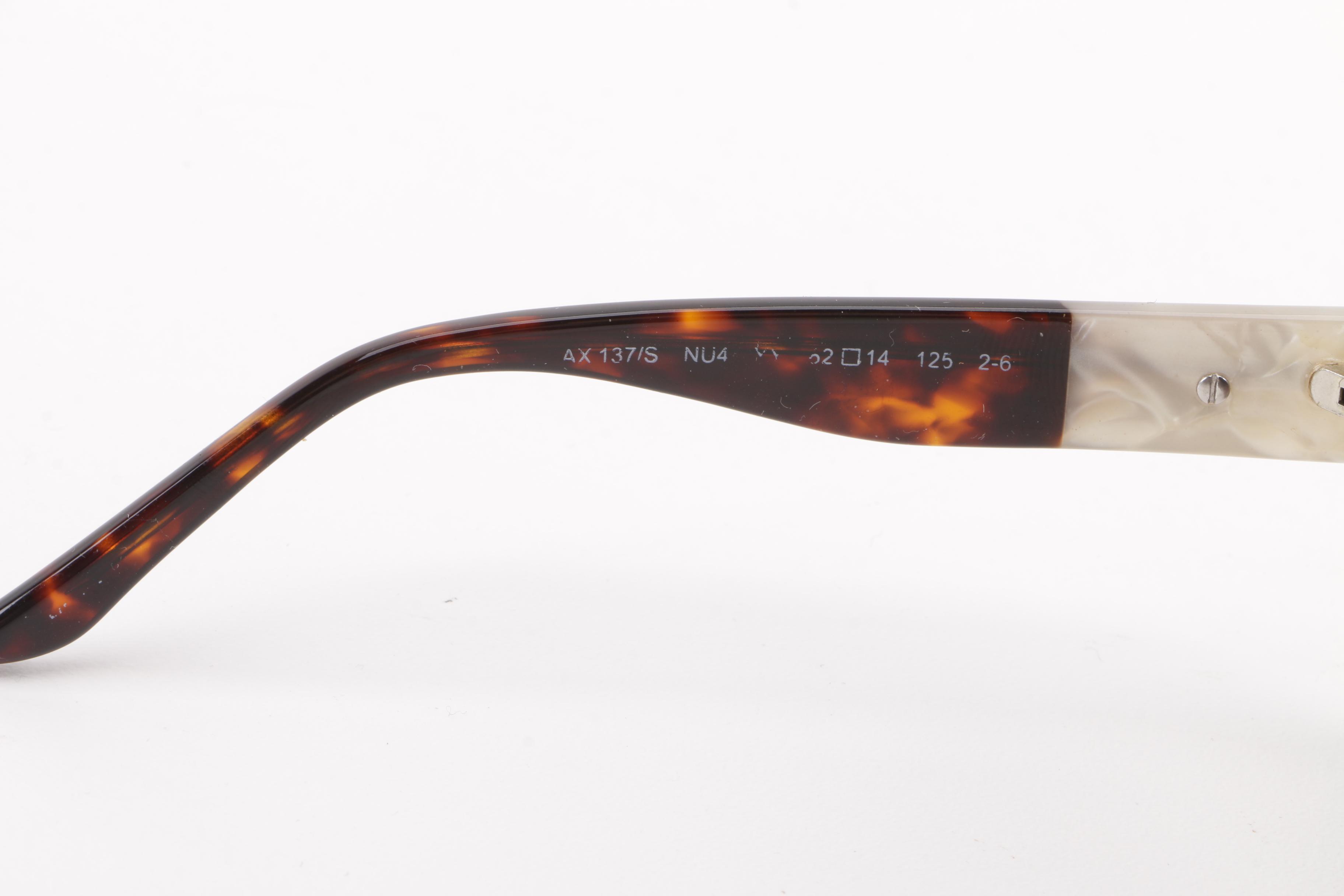 Armani Exchange AX 137/S Havana Pearl Shield Sunglasses