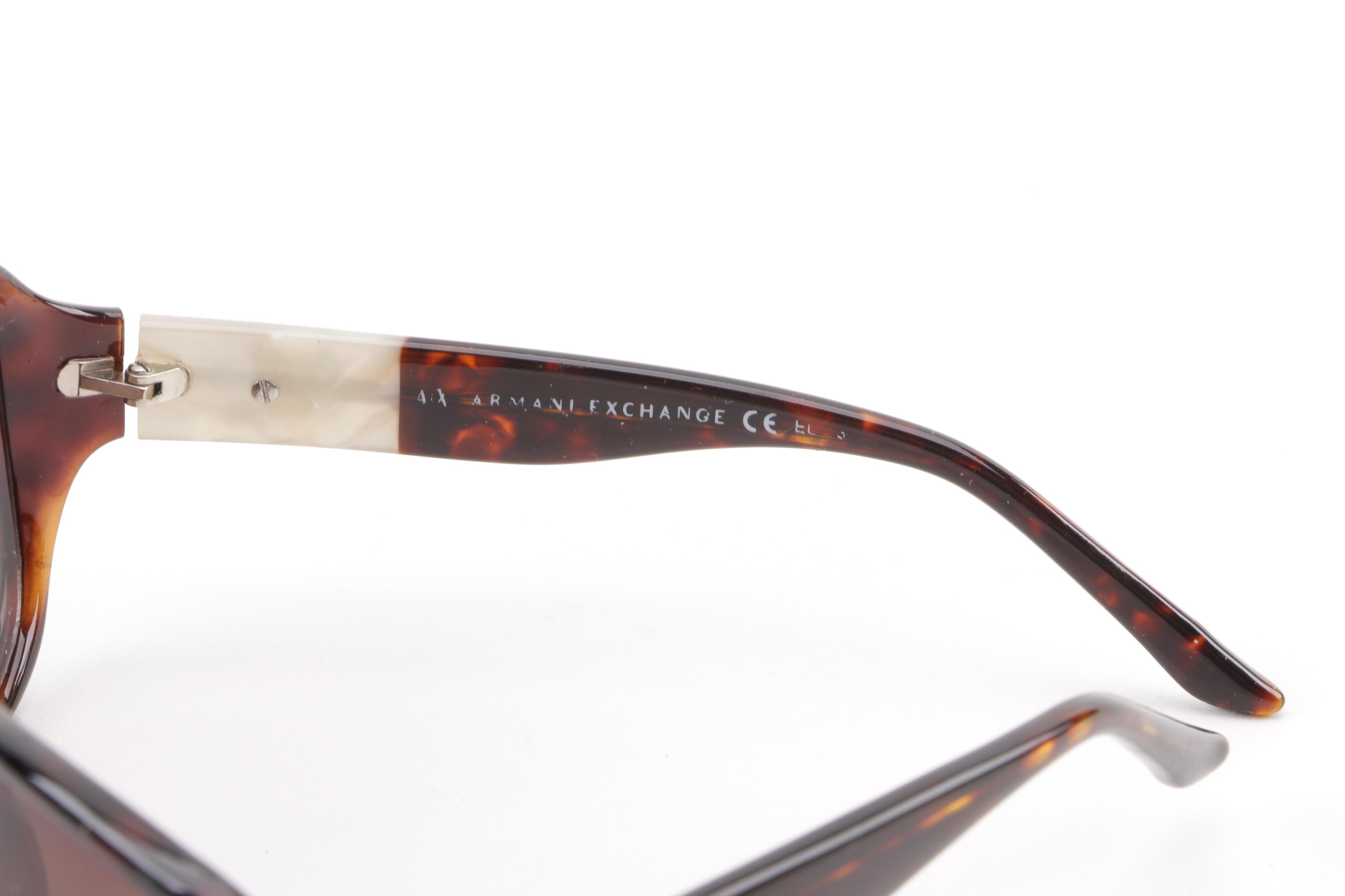 Armani Exchange AX 137/S Havana Pearl Shield Sunglasses