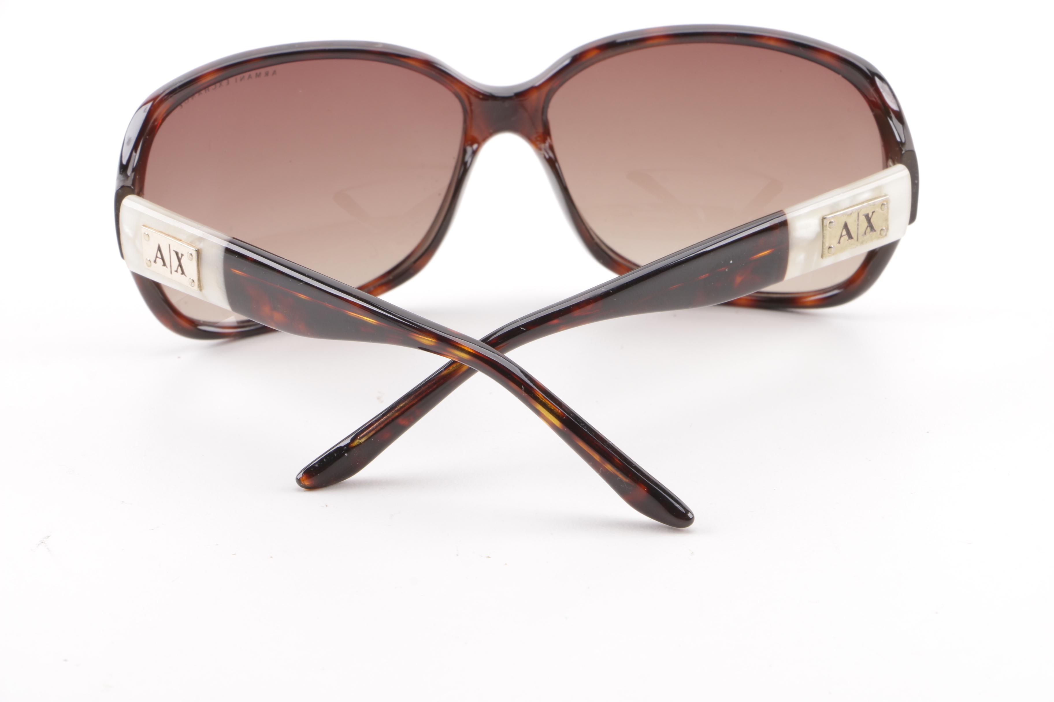 Armani Exchange AX 137/S Havana Pearl Shield Sunglasses