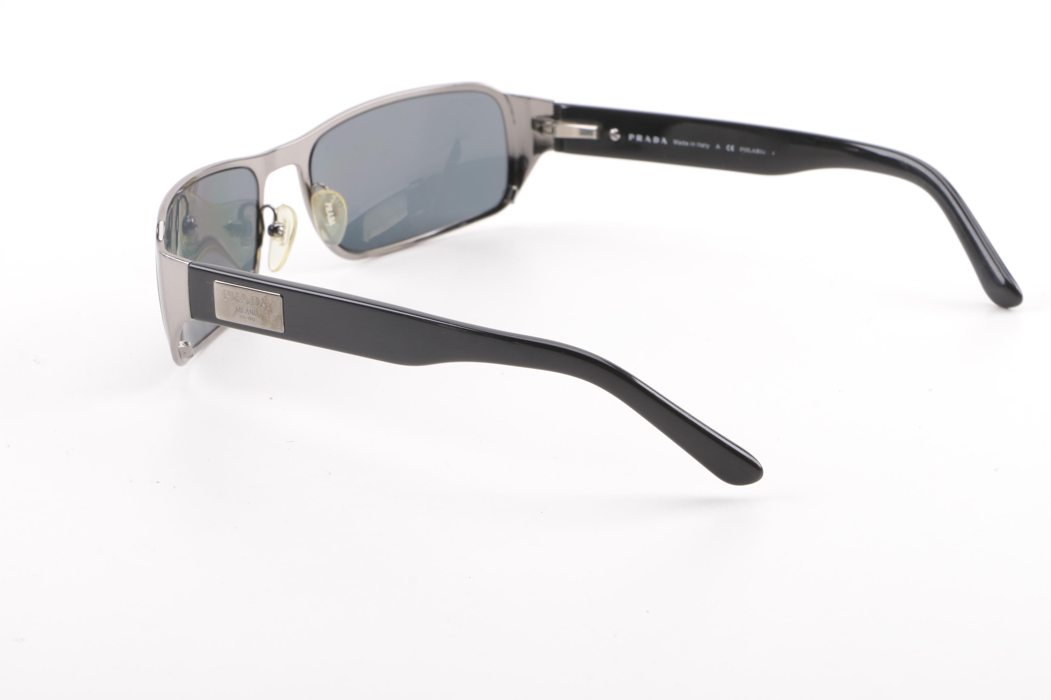 Prada SPR 61M Rectangular Polarized Sunglasses