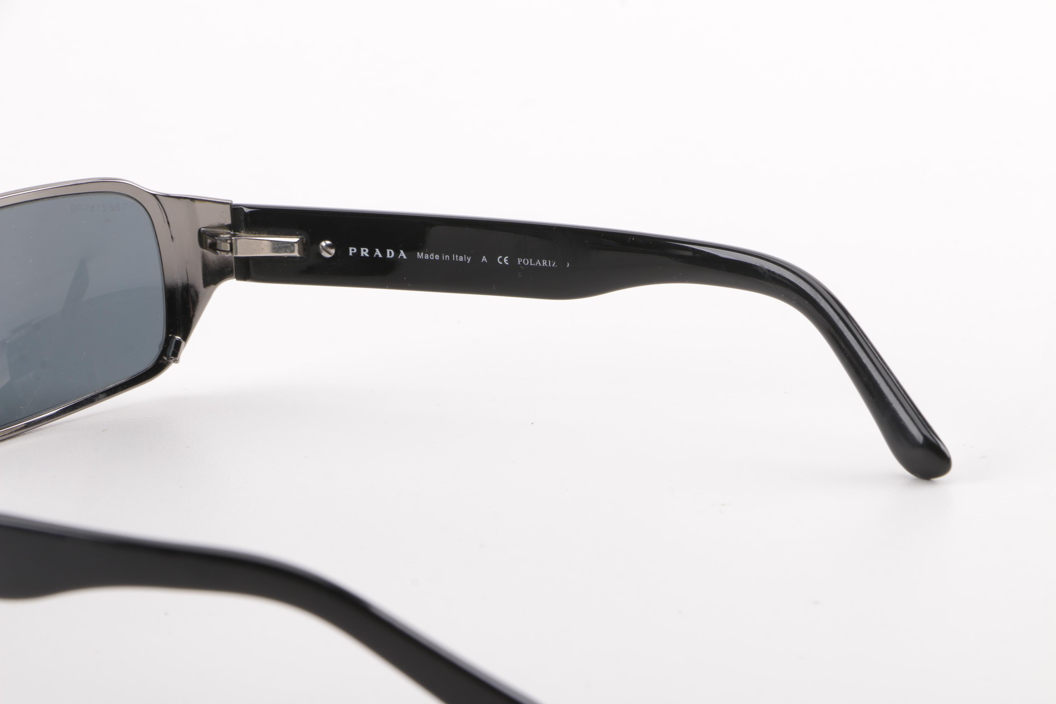 Prada SPR 61M Rectangular Polarized Sunglasses