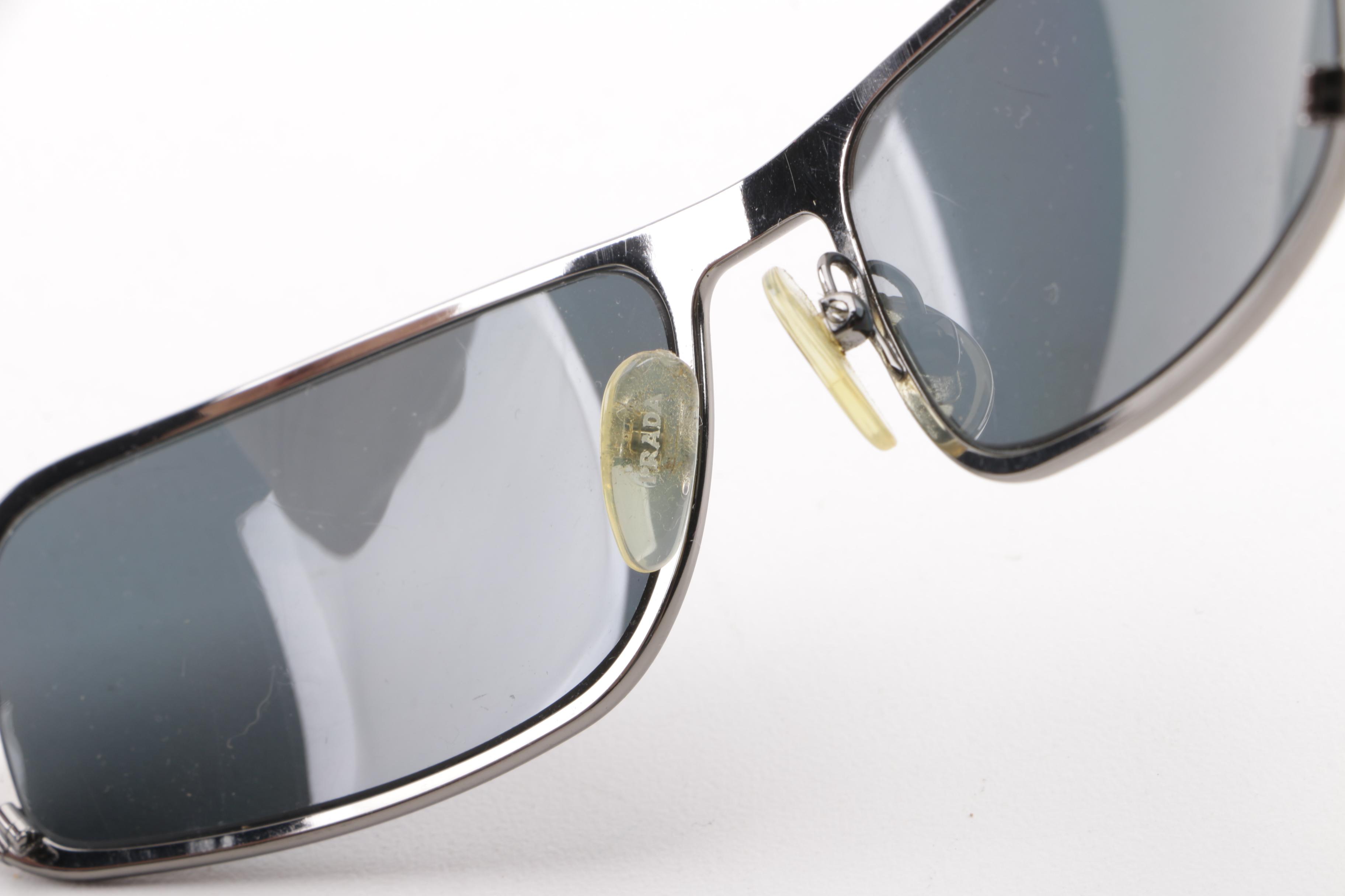 Prada SPR 61M Rectangular Polarized Sunglasses