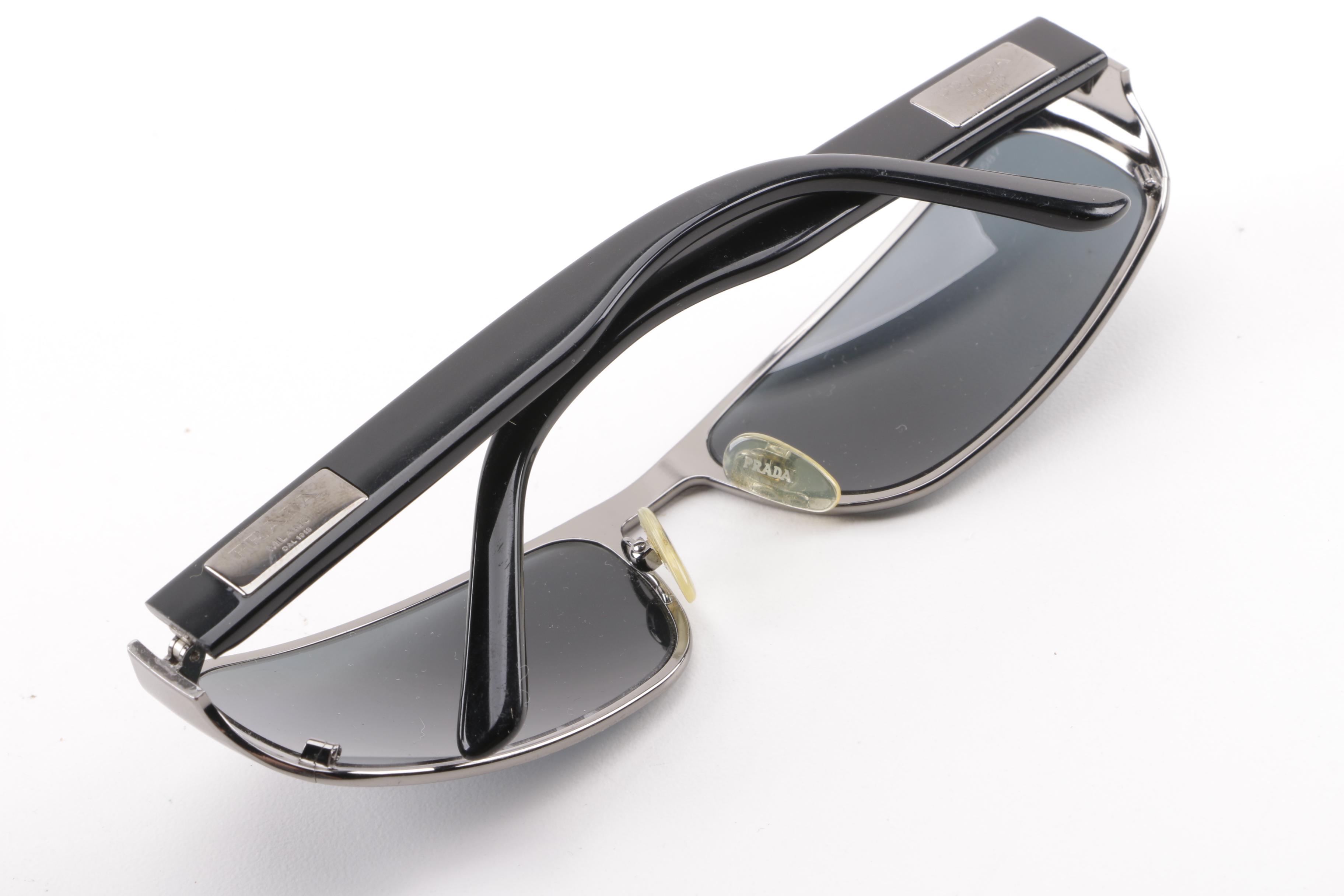 Prada SPR 61M Rectangular Polarized Sunglasses