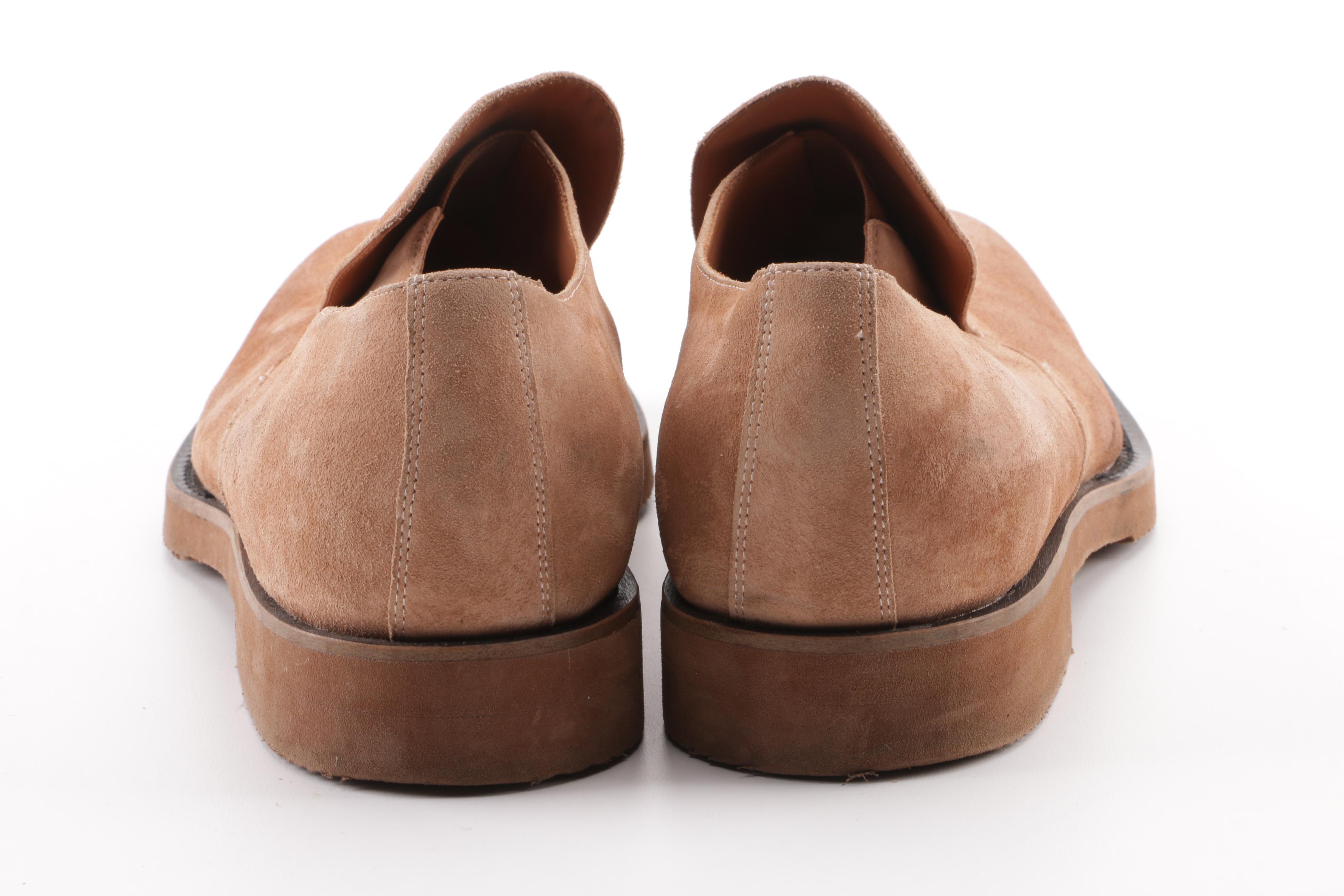 Men's Dries Van Noten Tan Suede Loafers, Made in Italy Everything But