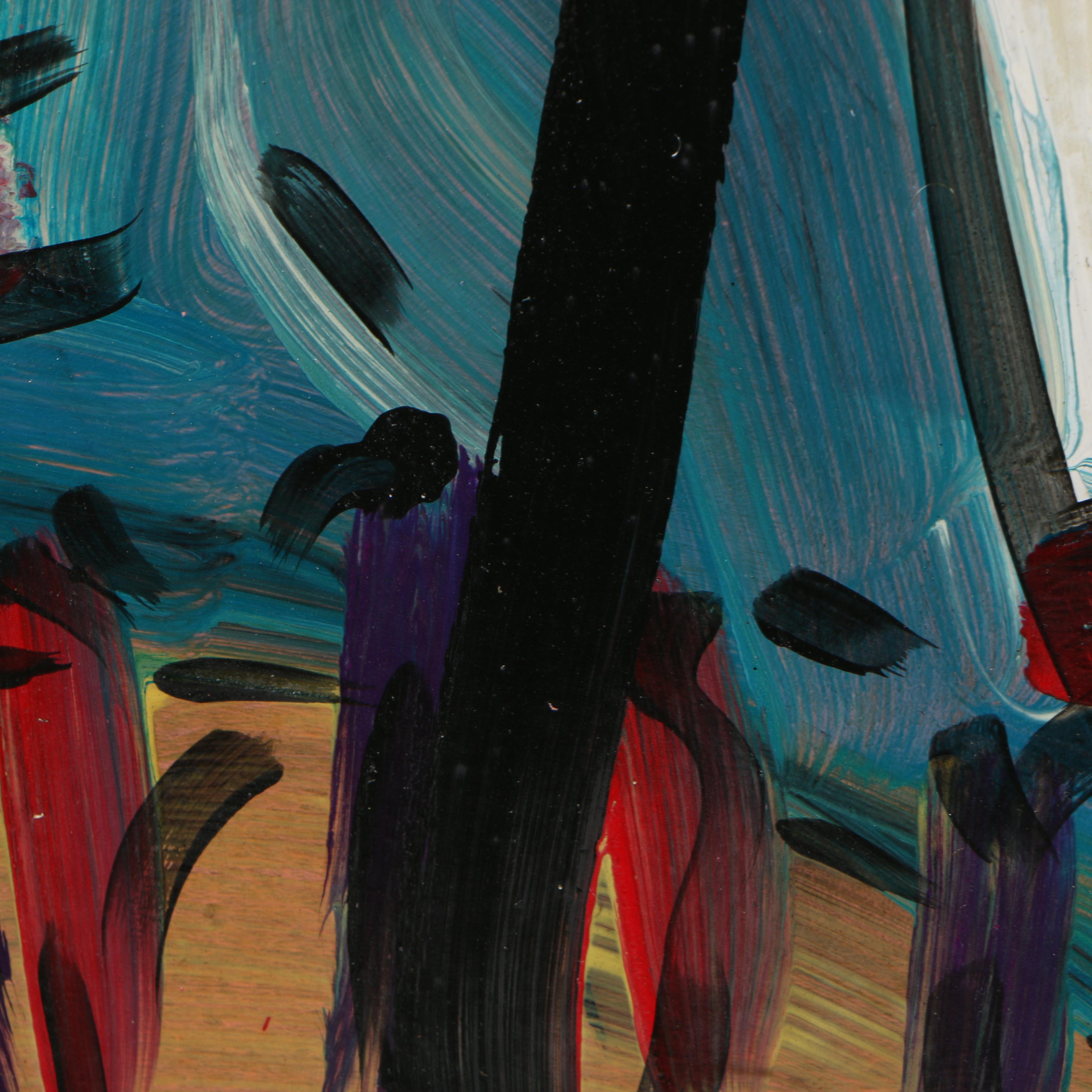 Peter Keil 1985 Abstract Acrylic Painting "Texas"