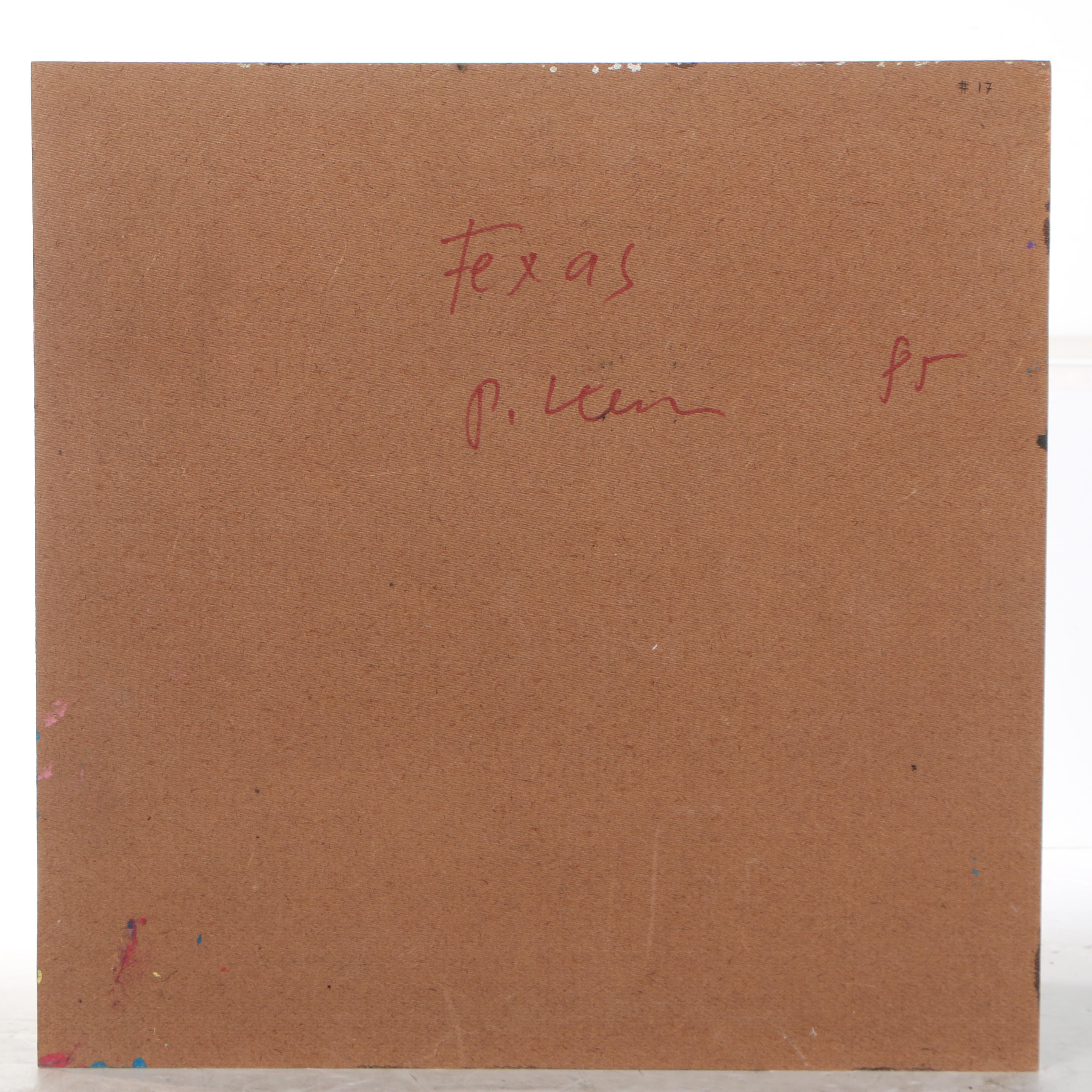 Peter Keil 1985 Abstract Acrylic Painting "Texas"