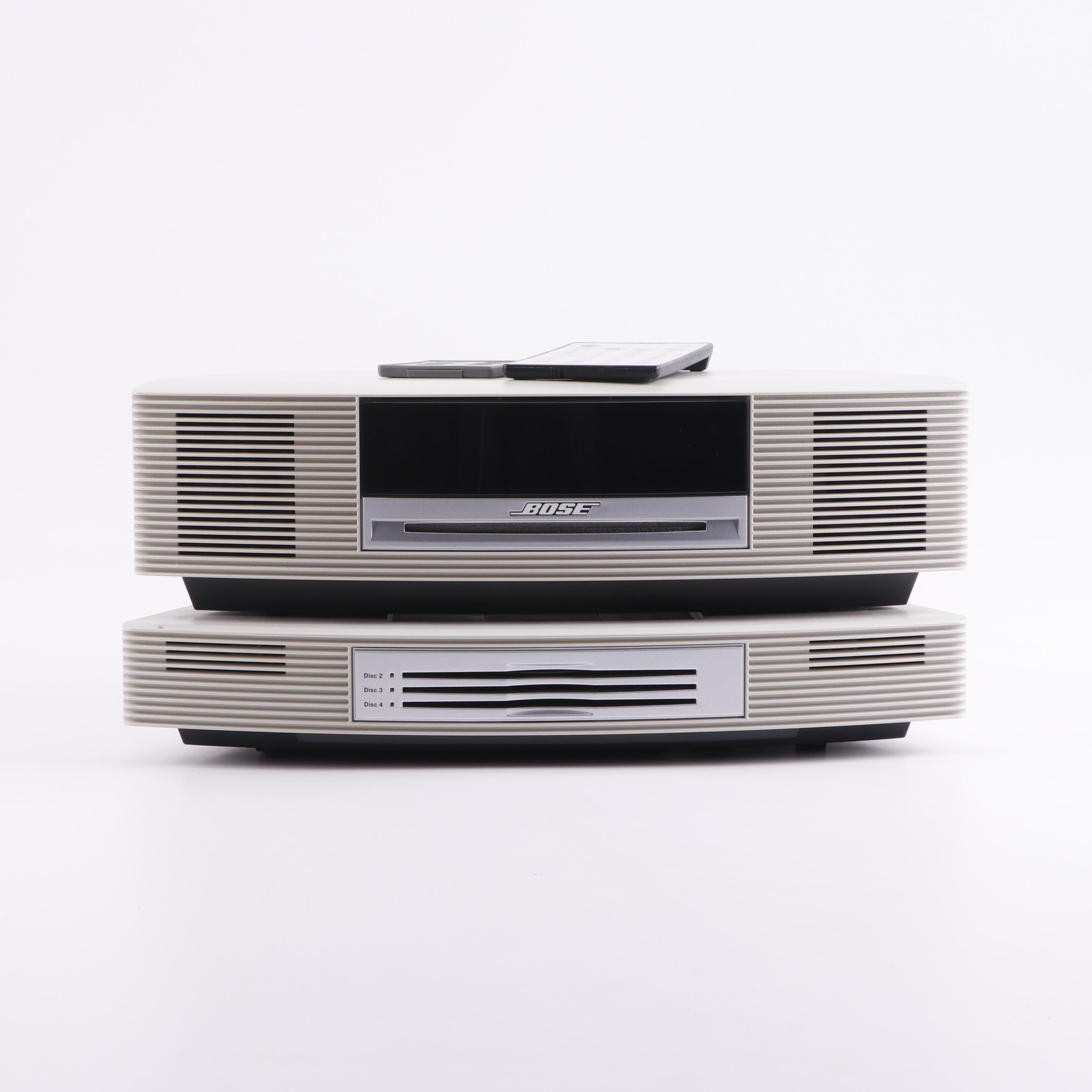 Bose Wave Music System with Multi CD Changer in Platinum White