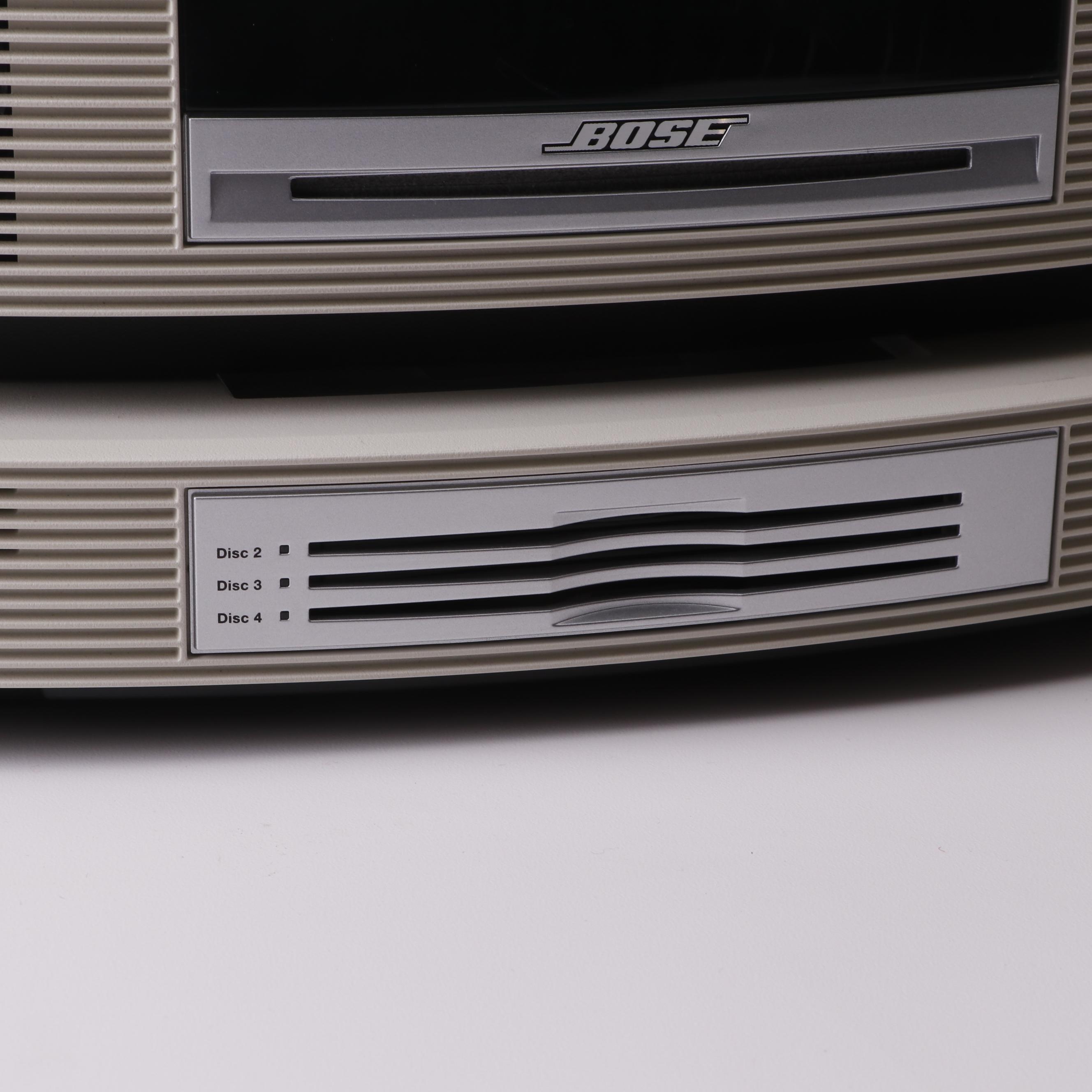 Bose Wave Music System with Multi CD Changer in Platinum White