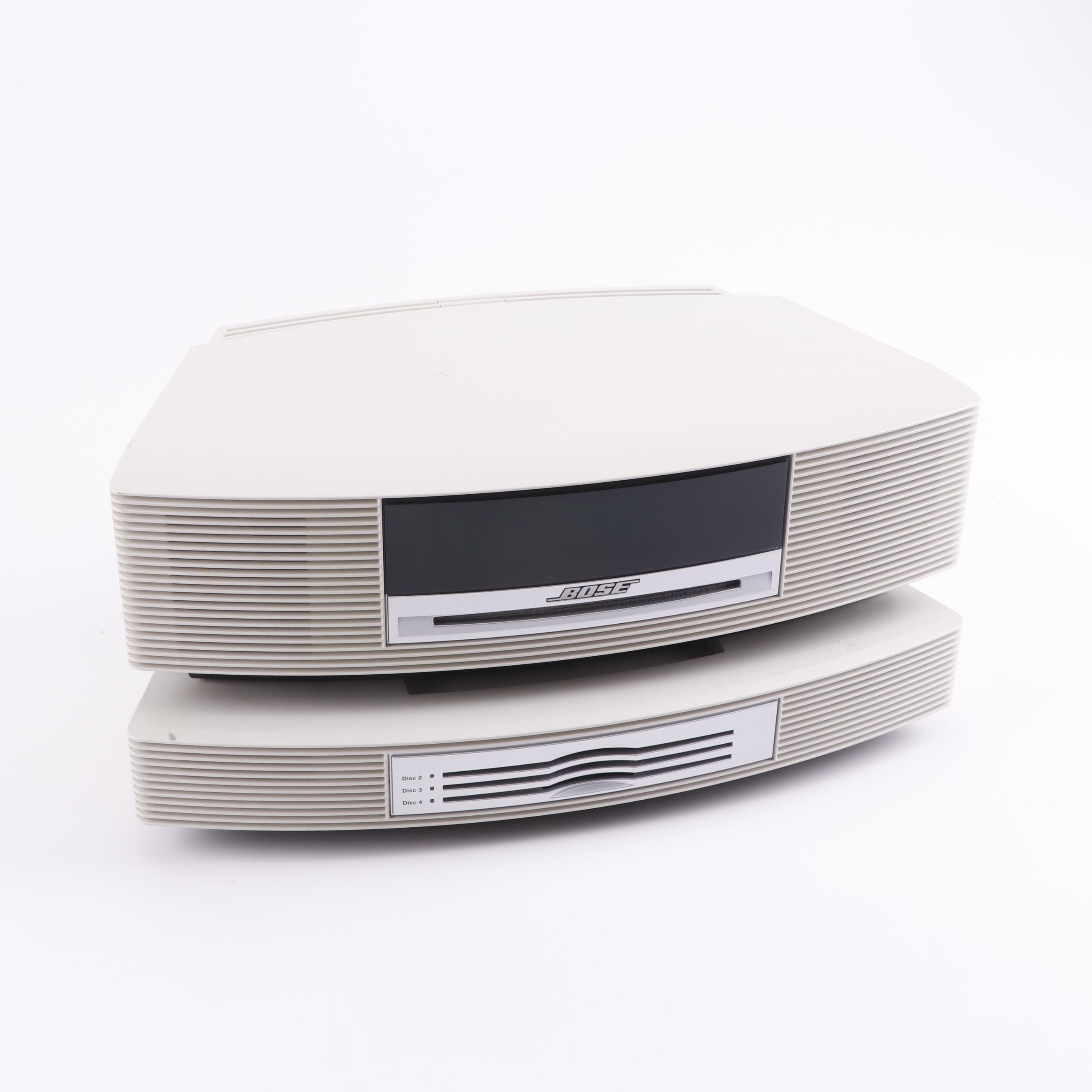 Bose Wave Music System with Multi CD Changer in Platinum White