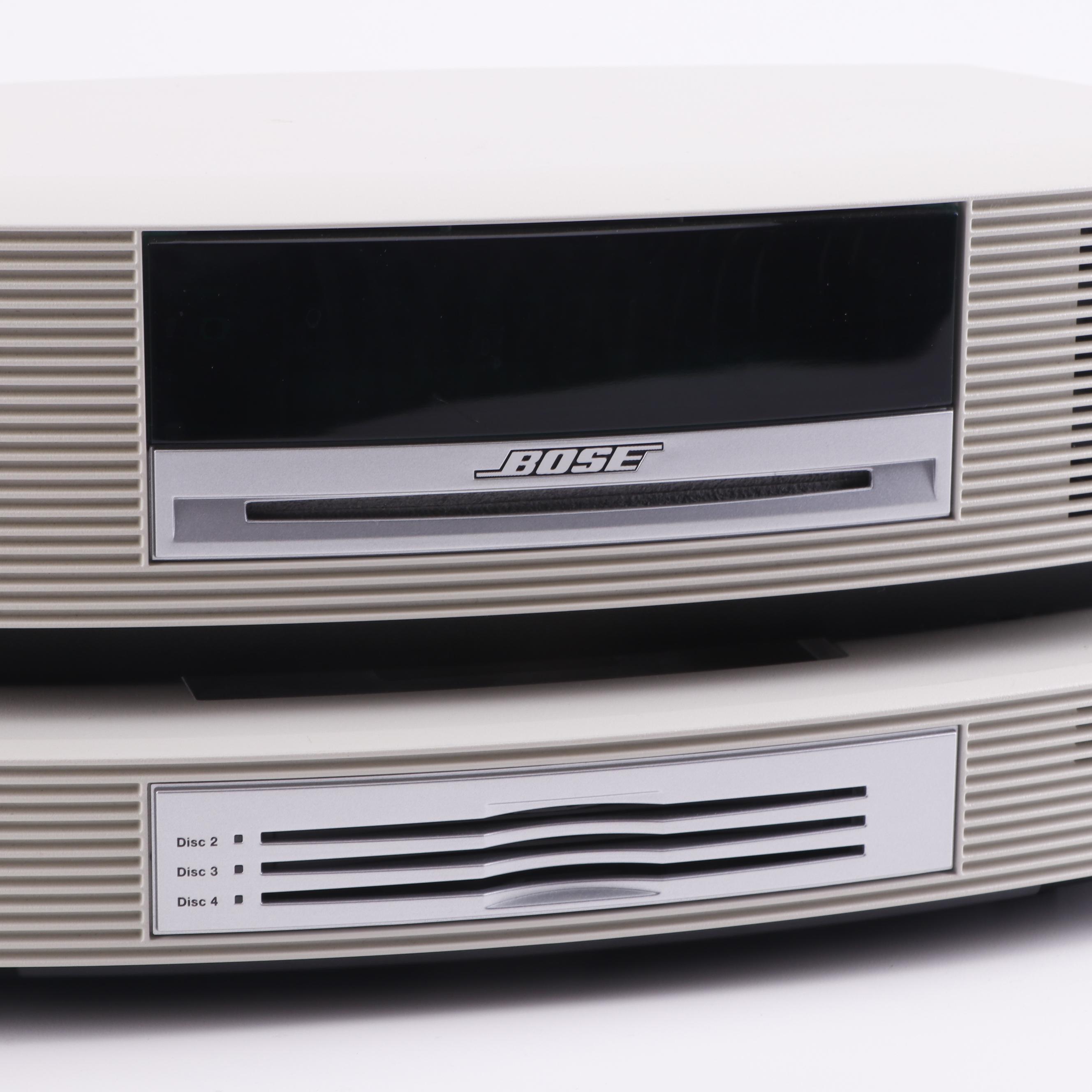 Bose Wave Music System with Multi CD Changer in Platinum White