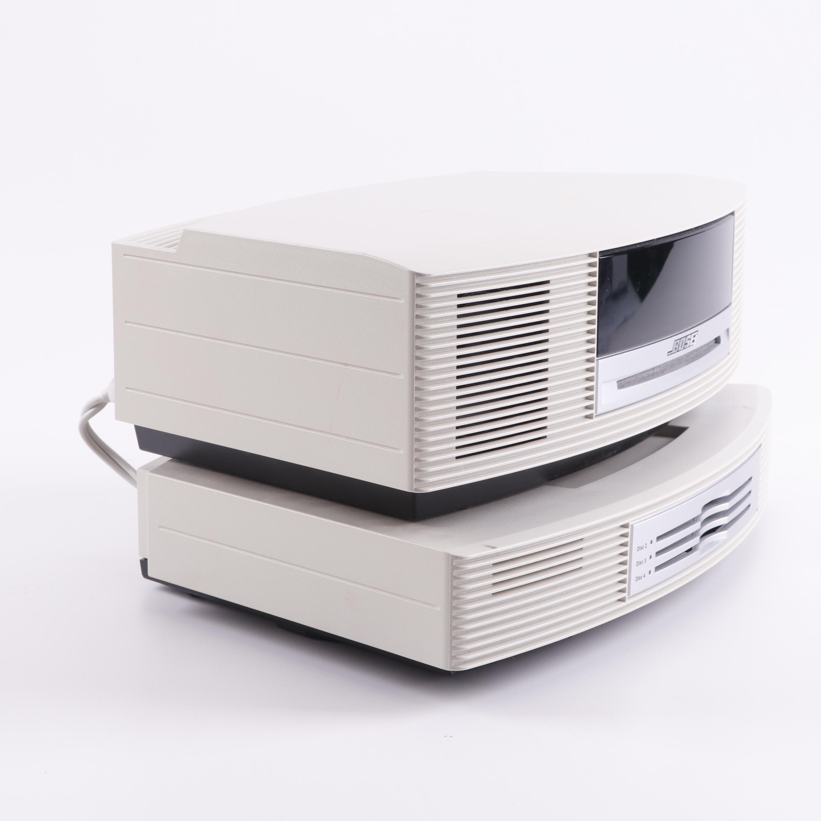 Bose Wave Music System with Multi CD Changer in Platinum White