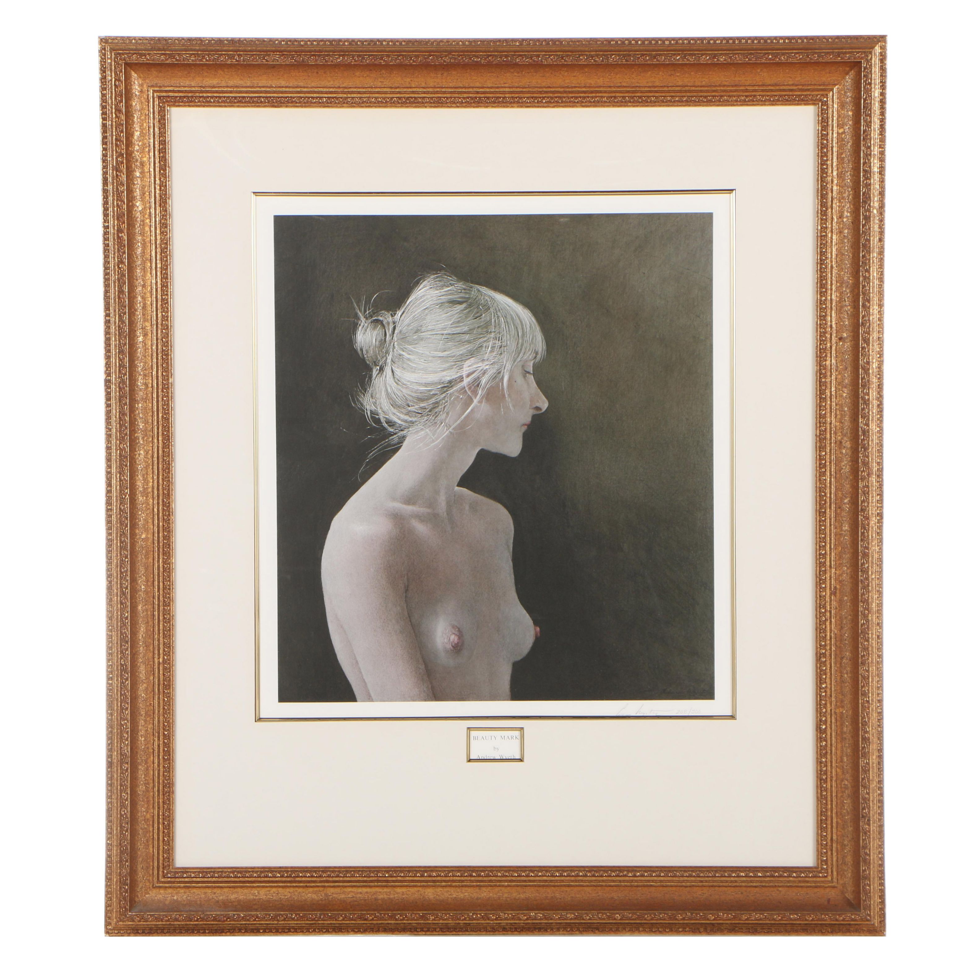 Andrew Wyeth Limited Edition Collotype "Beauty Mark"