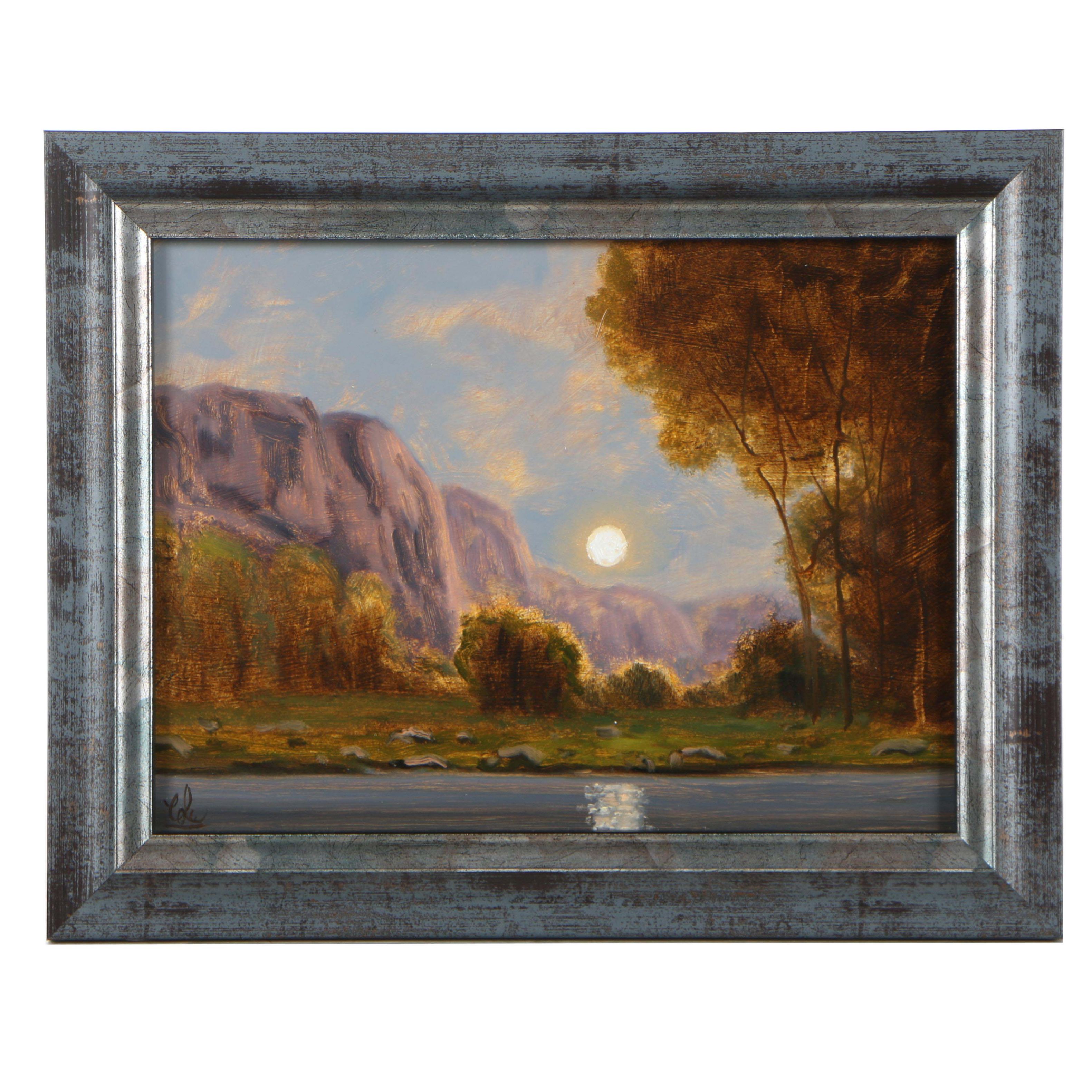Max Cole Oil Painting "Landscape Study"