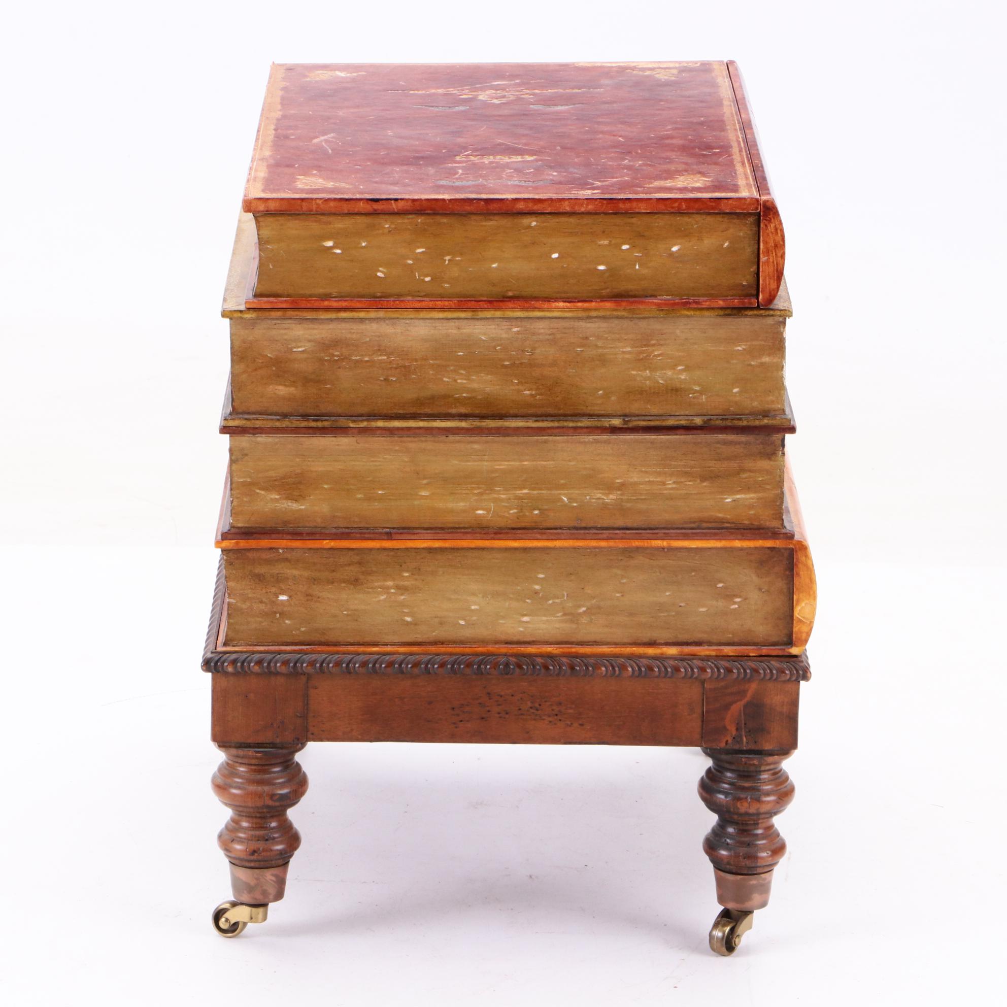 Italian-Made Stacked Books Accent Table