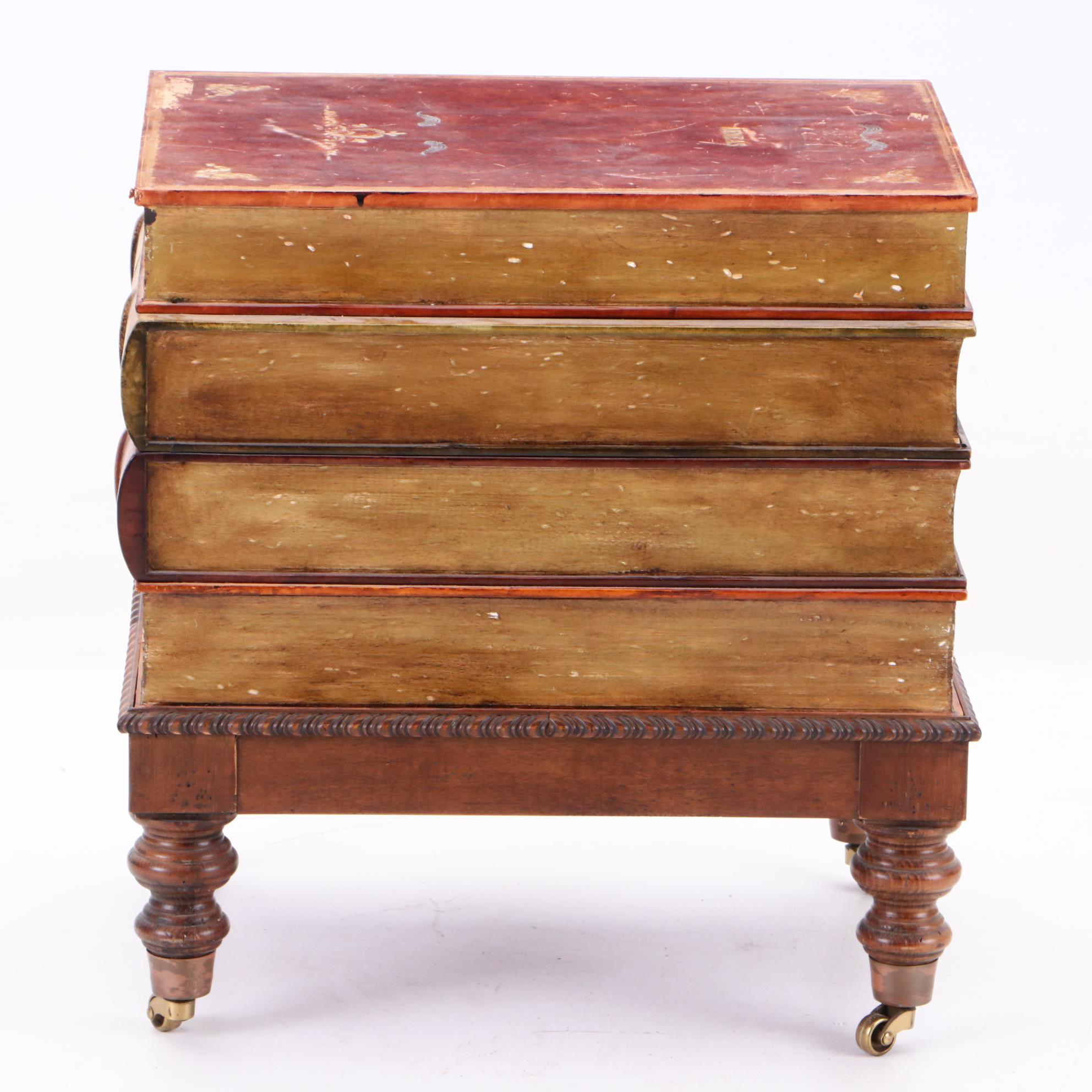 Italian-Made Stacked Books Accent Table