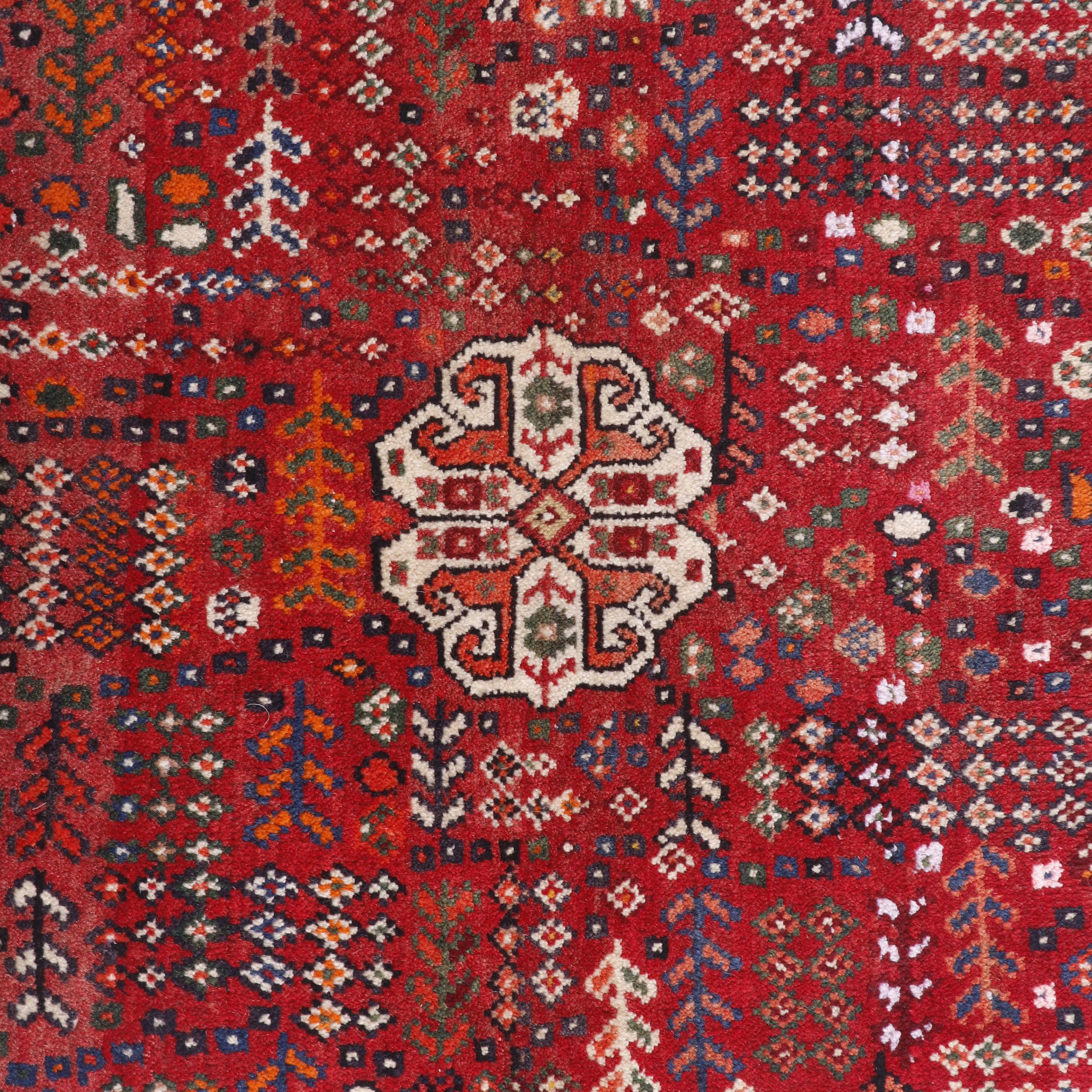 Hand-Knotted Persian Qashqai Wool Vagireh Mat