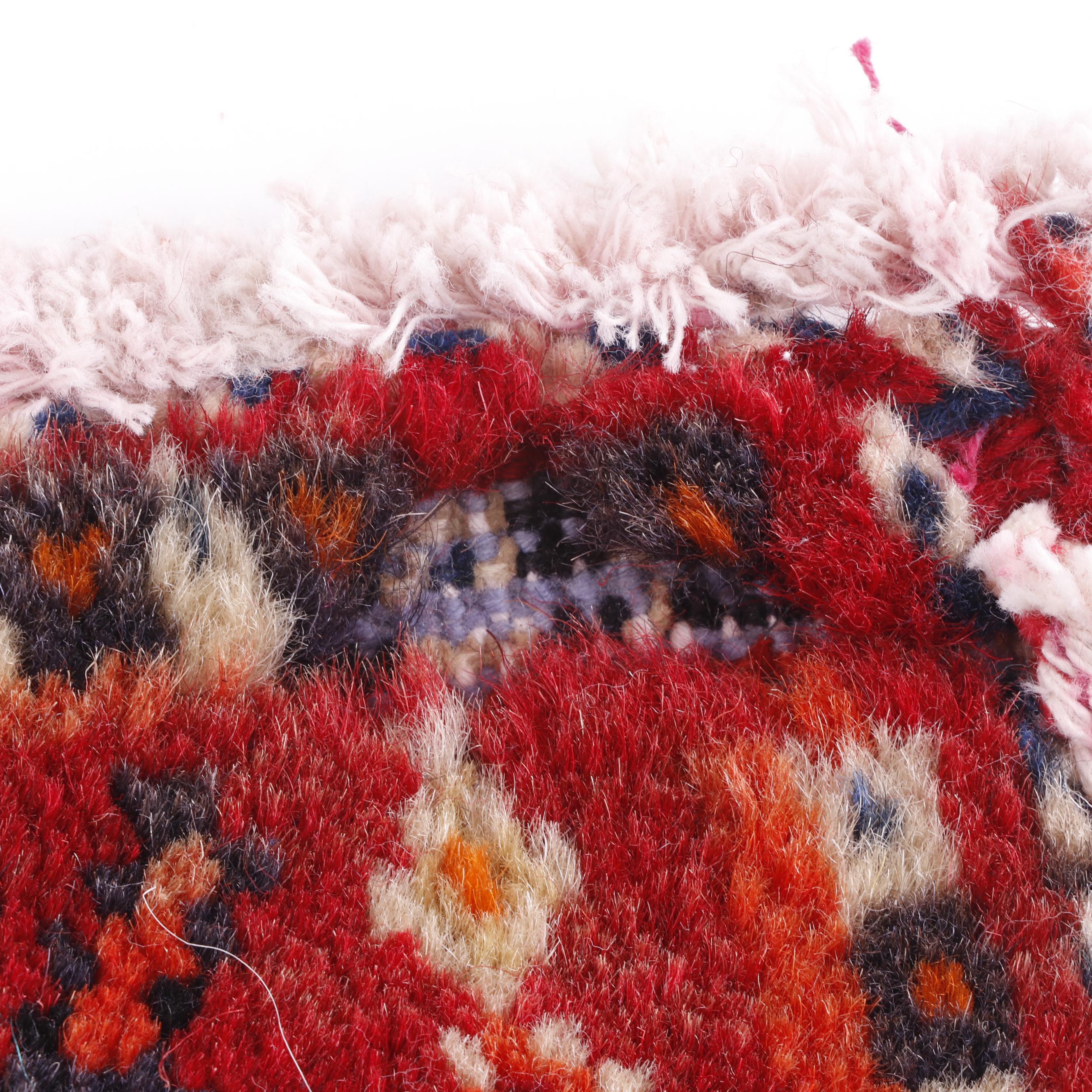 Hand-Knotted Persian Qashqai Wool Vagireh Mat