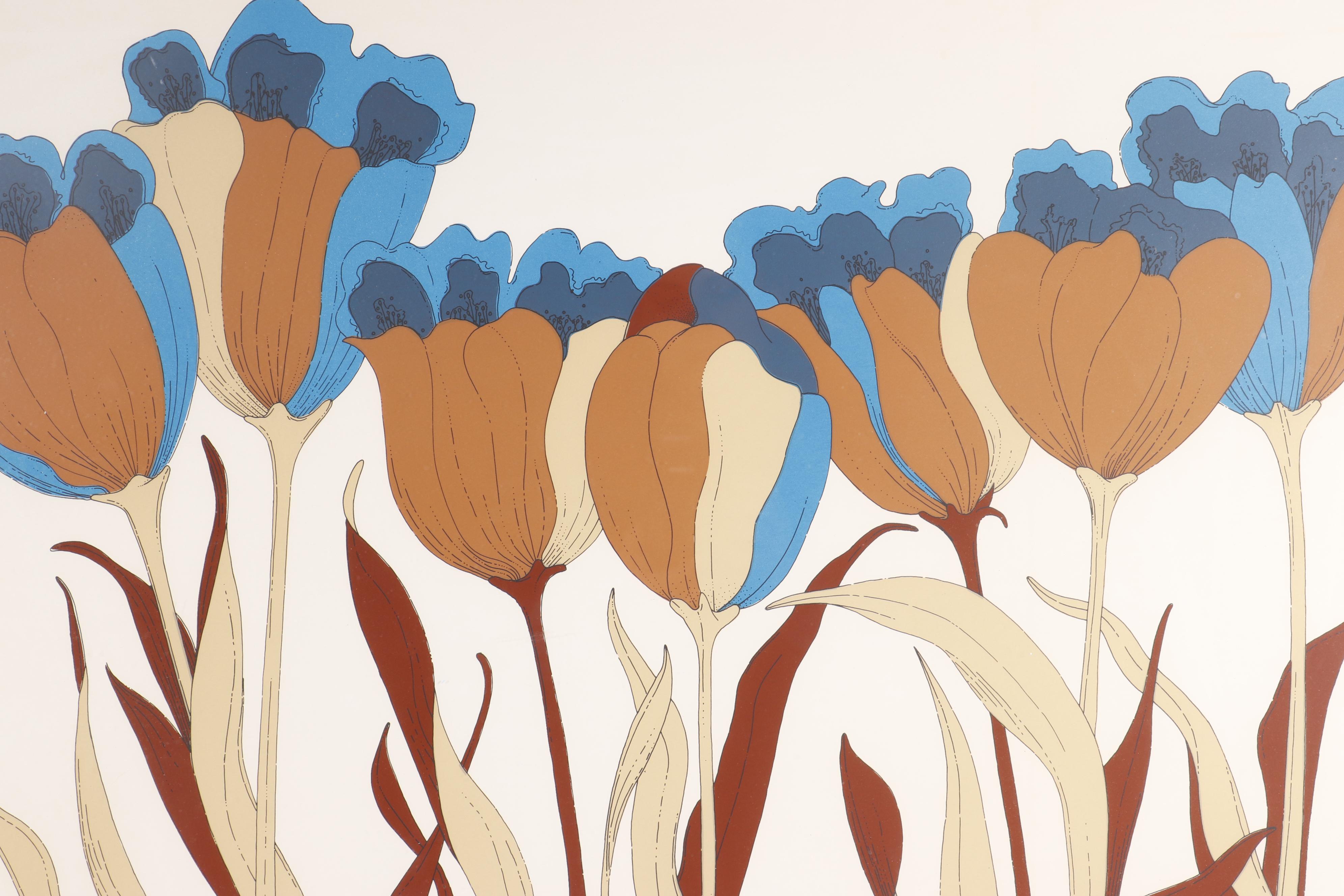 John Patrick Floral Lithograph