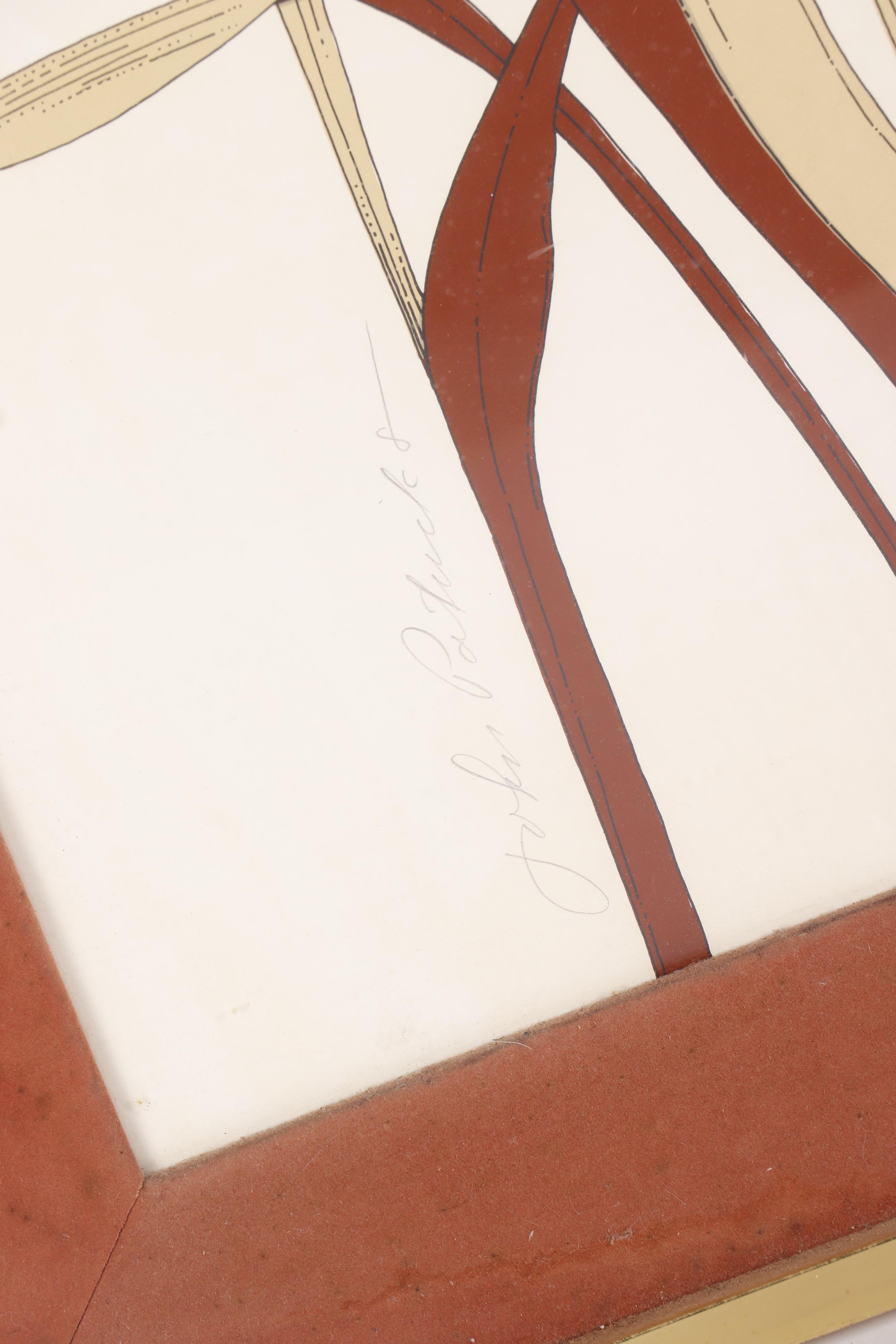 John Patrick Floral Lithograph