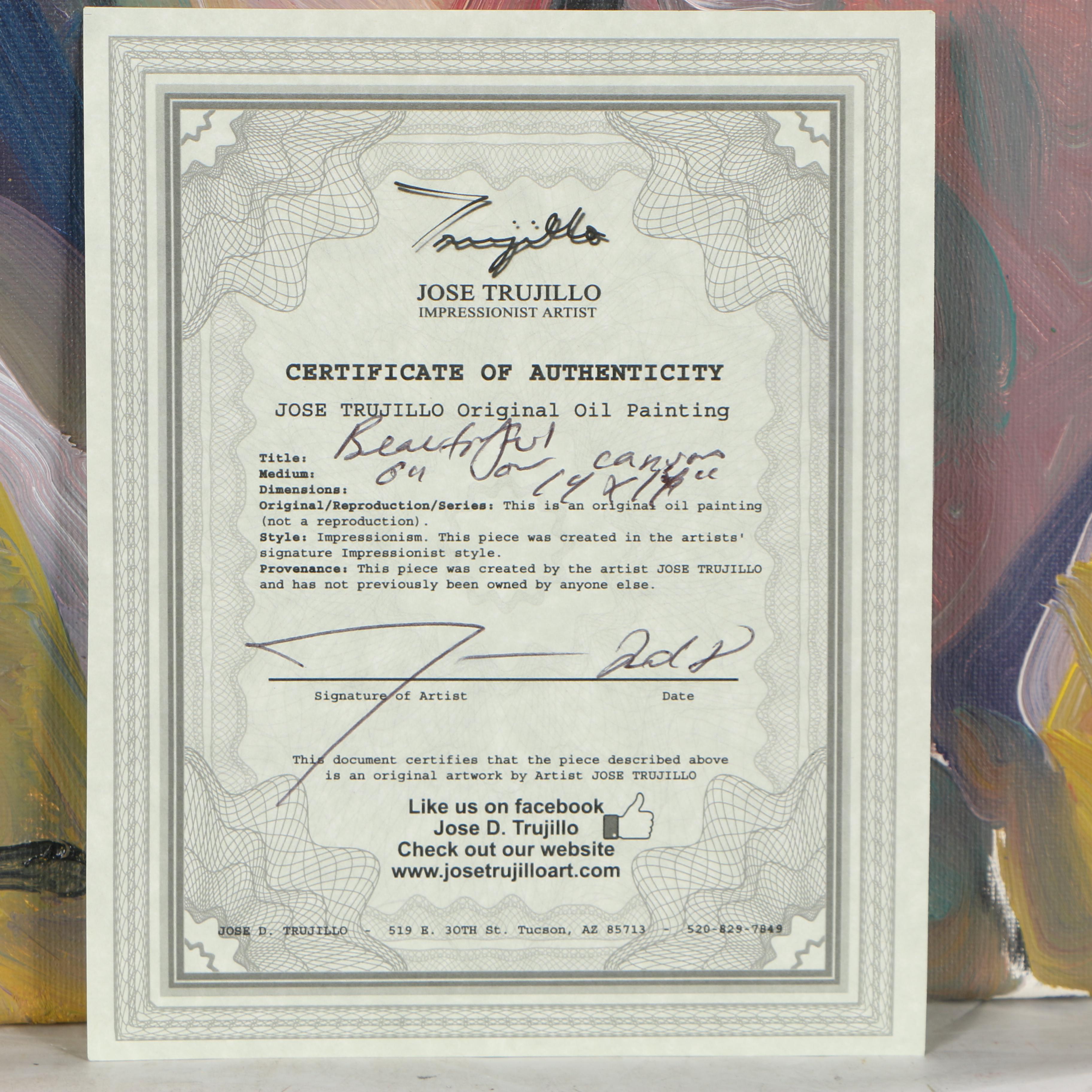 Jose Trujillo Oil Painting "Beautiful"