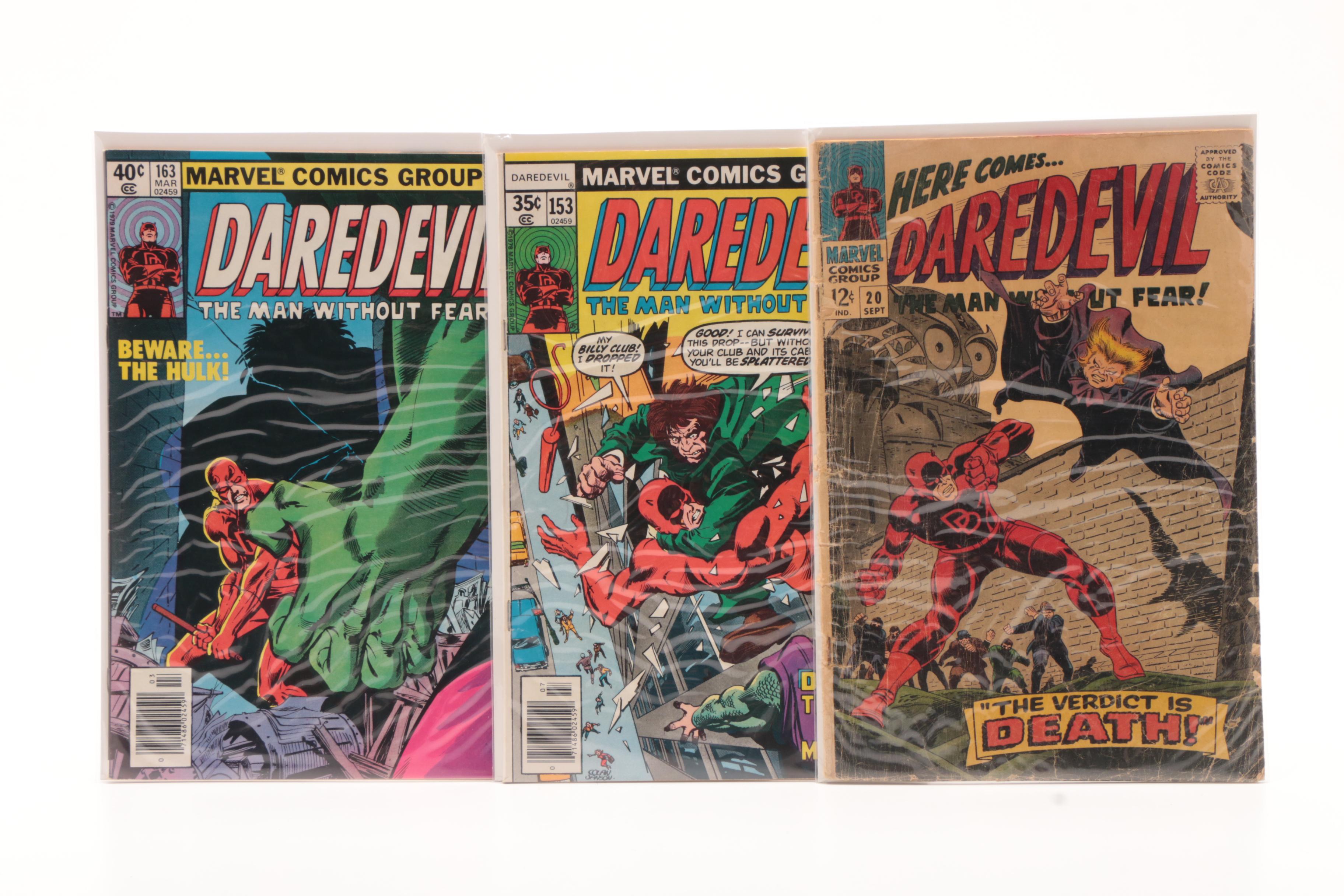 Silver and Bronze Age Marvel "Daredevil" Comic Books