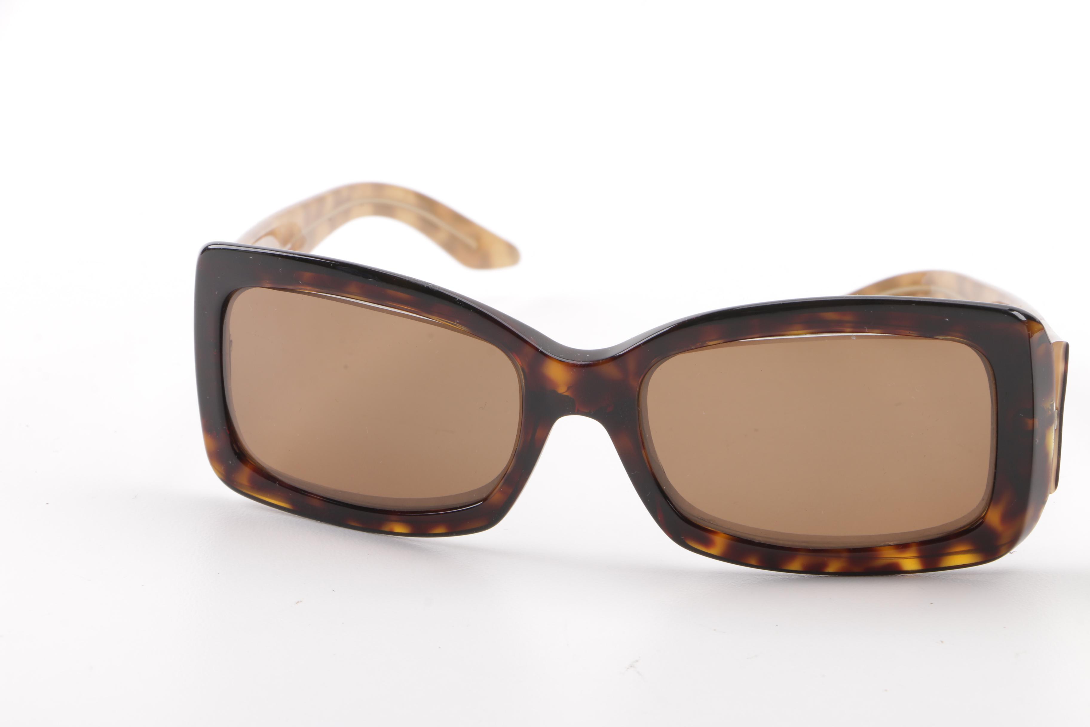Tortoiseshell-Style Sunglasses including Miu Miu and Kirkland Signature