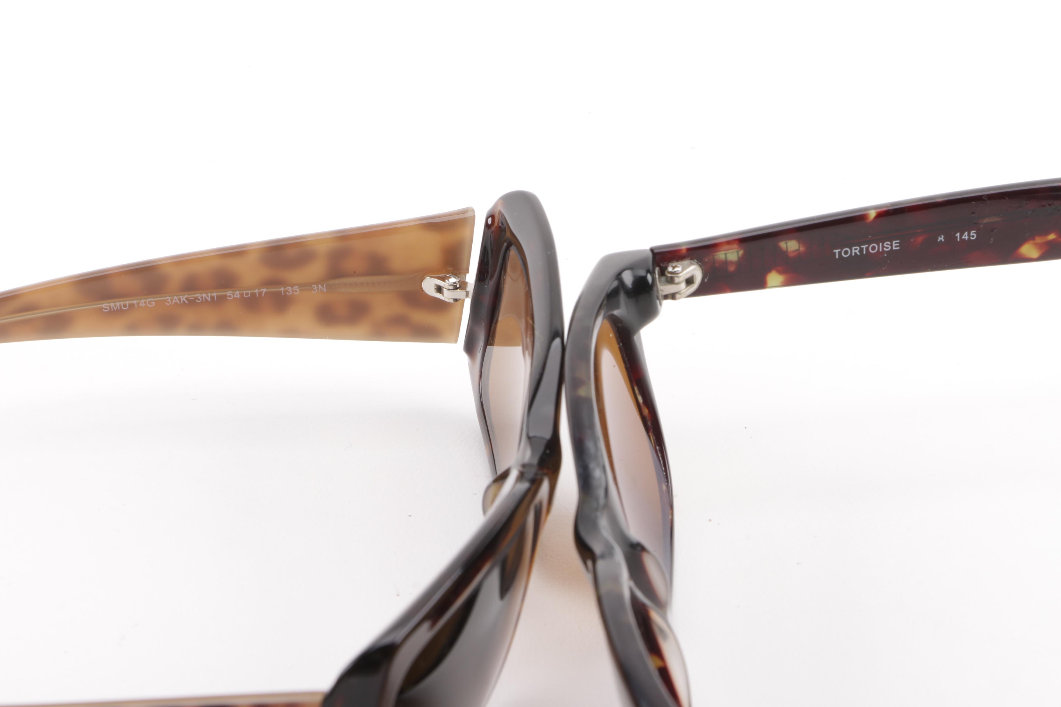 Tortoiseshell-Style Sunglasses including Miu Miu and Kirkland Signature
