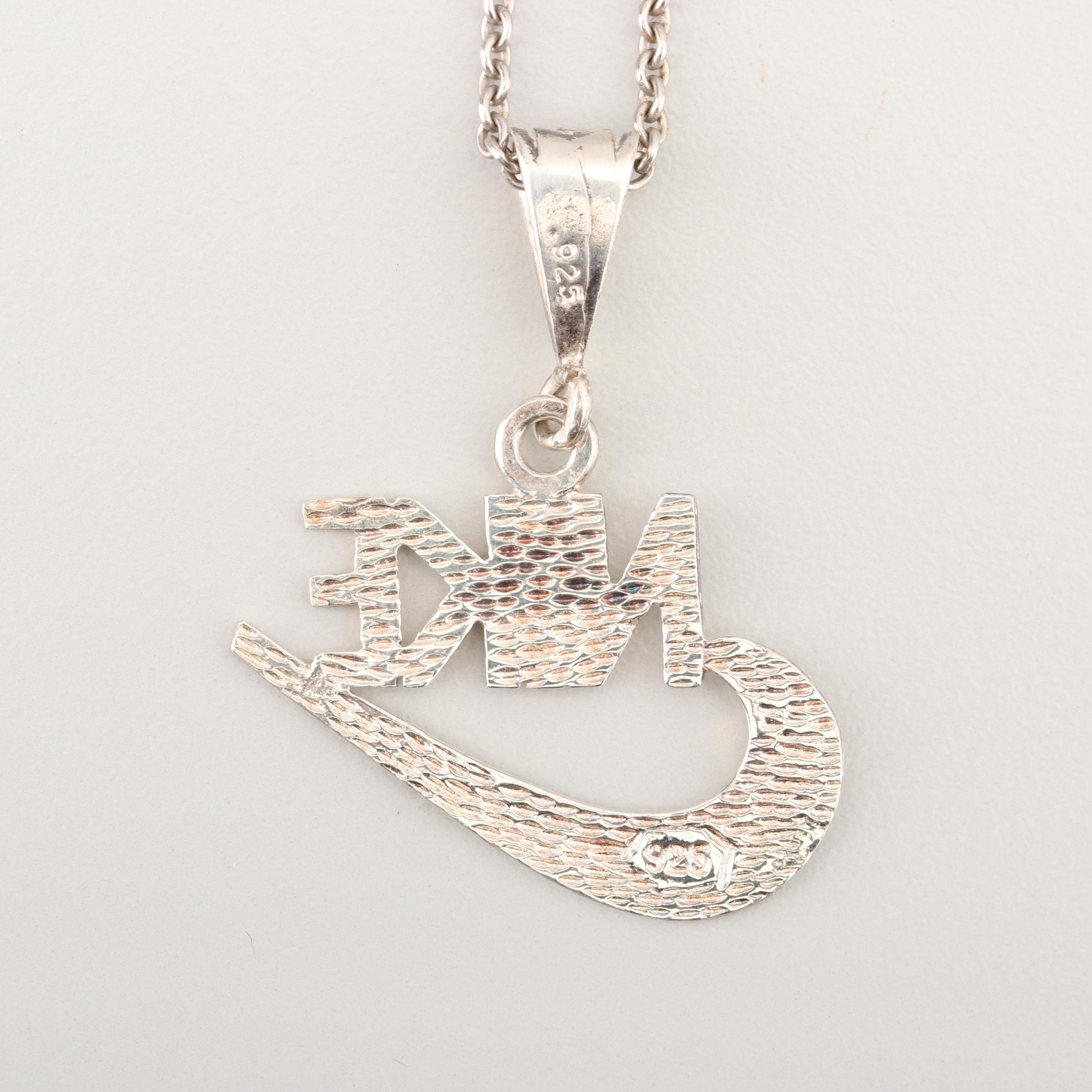 James Avery Sterling Silver Chain with Nike Pendant