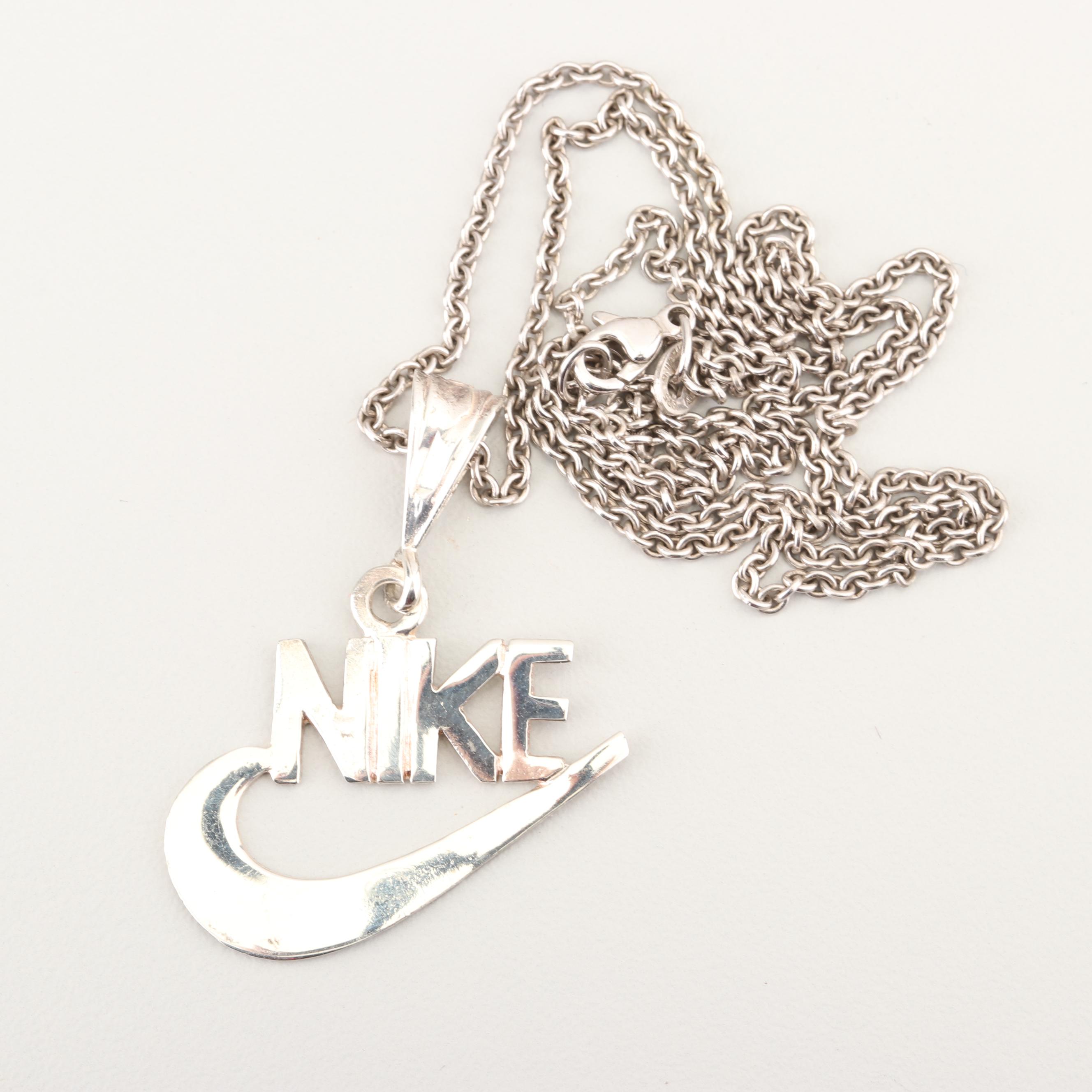 James Avery Sterling Silver Chain with Nike Pendant