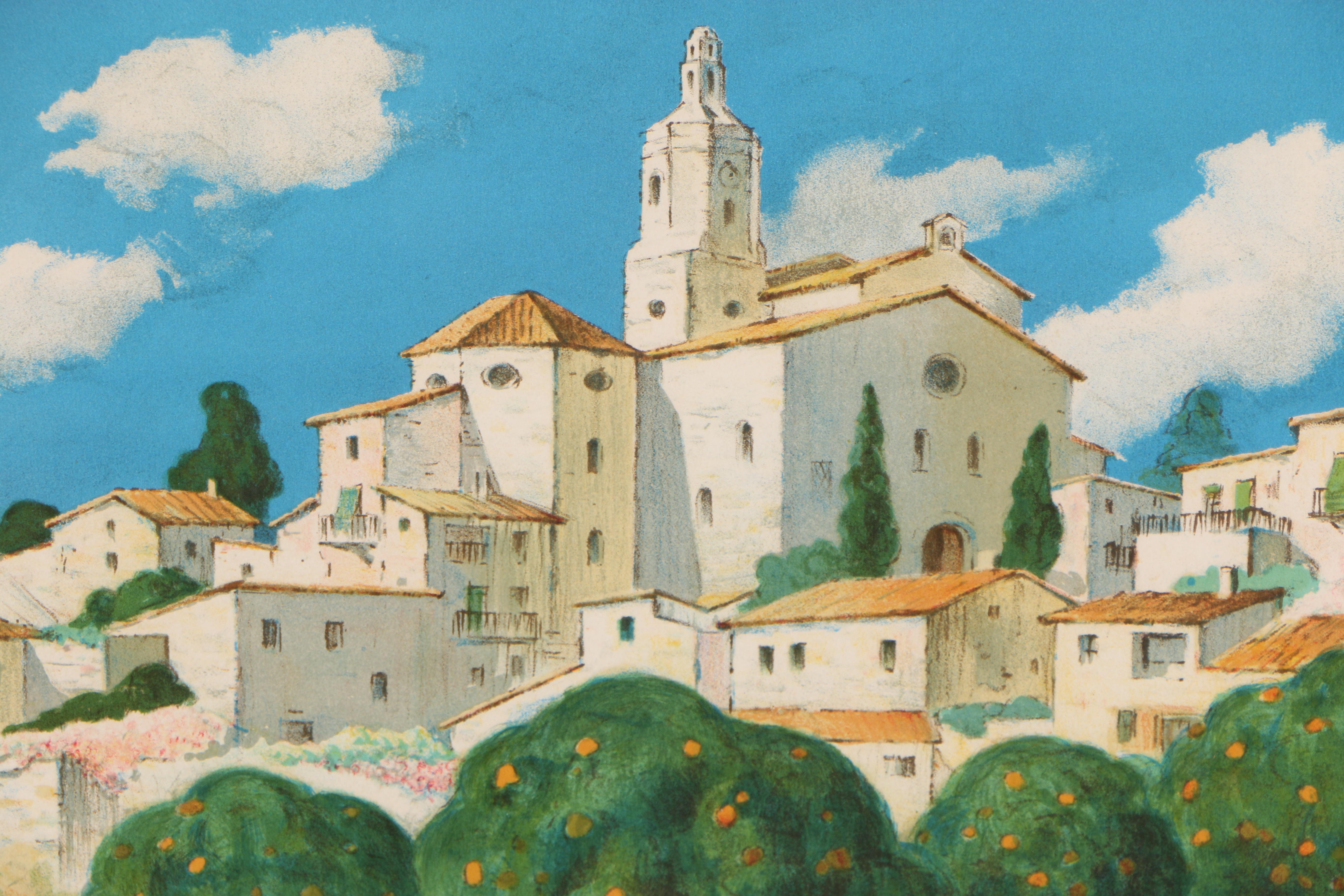 Francesco Casals 1980 Color Lithograph "The Orange Grove"