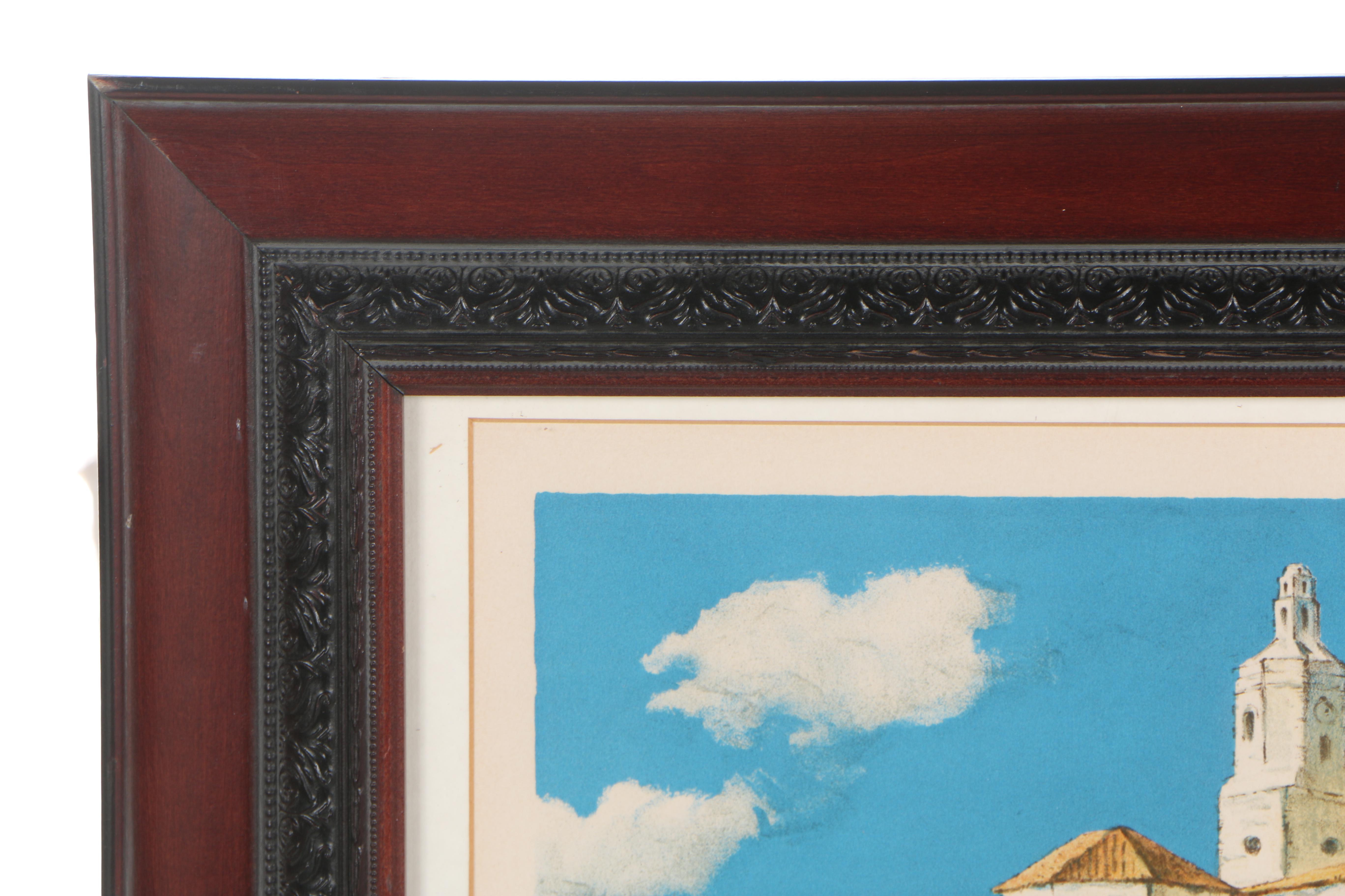 Francesco Casals 1980 Color Lithograph "The Orange Grove"