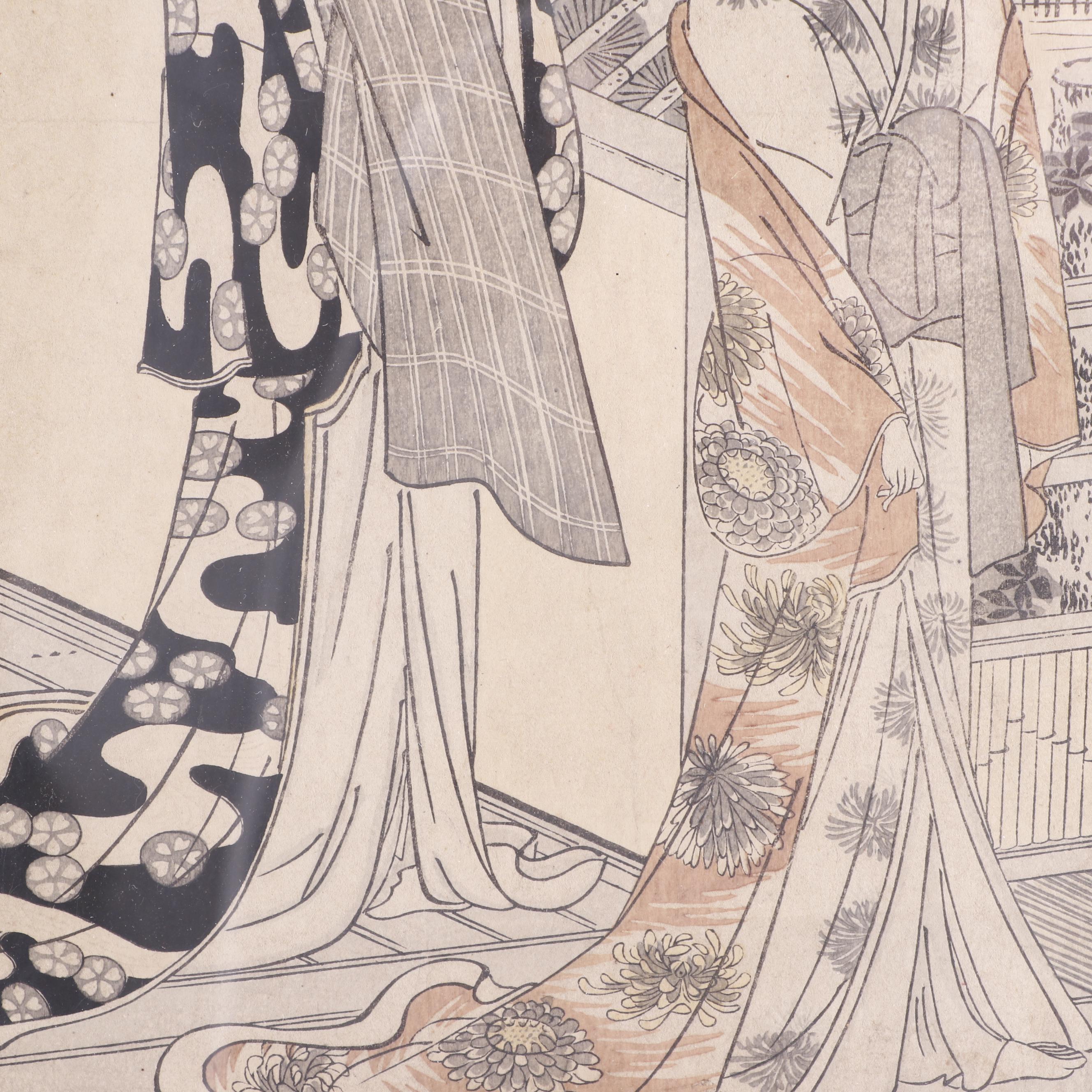 Kubo Shunman Ukiyo-e Woodblock Print of Bijin