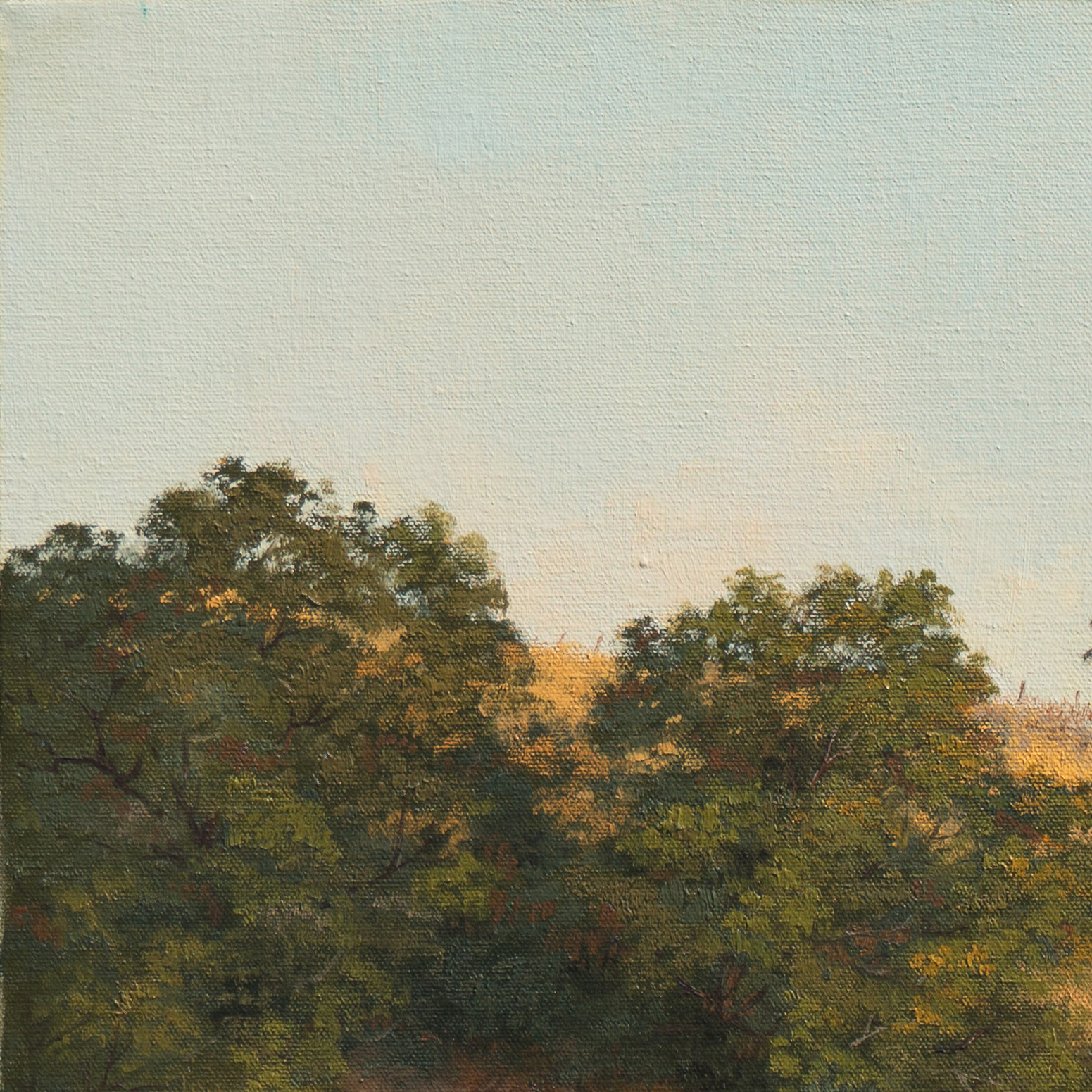 William Albert Hamilton Jr. Oil Painting "A Home on the Prairie"