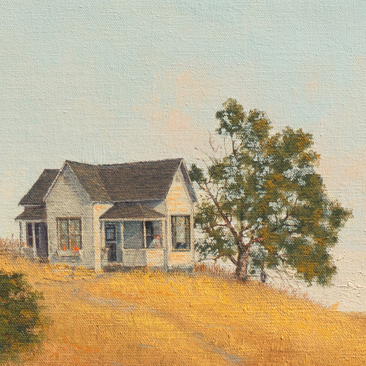 William Albert Hamilton Jr. Oil Painting "A Home on the Prairie"