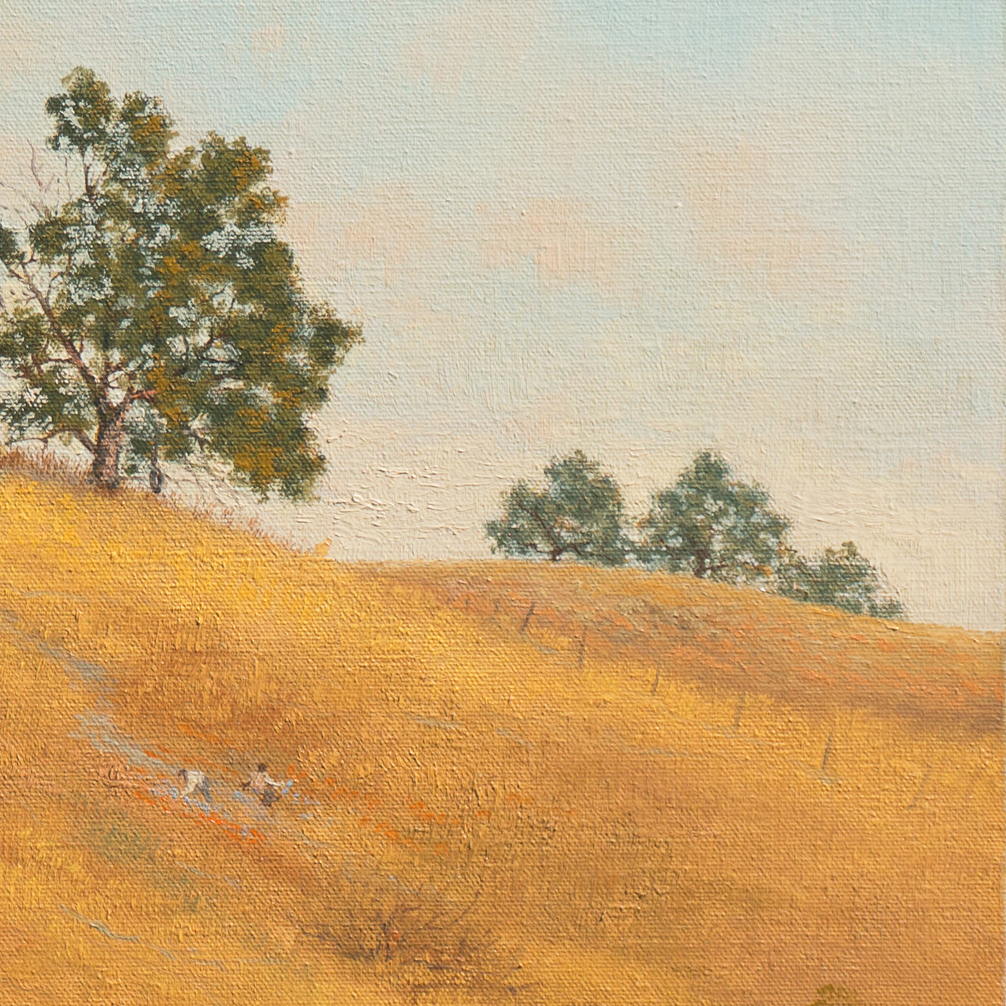 William Albert Hamilton Jr. Oil Painting "A Home on the Prairie"