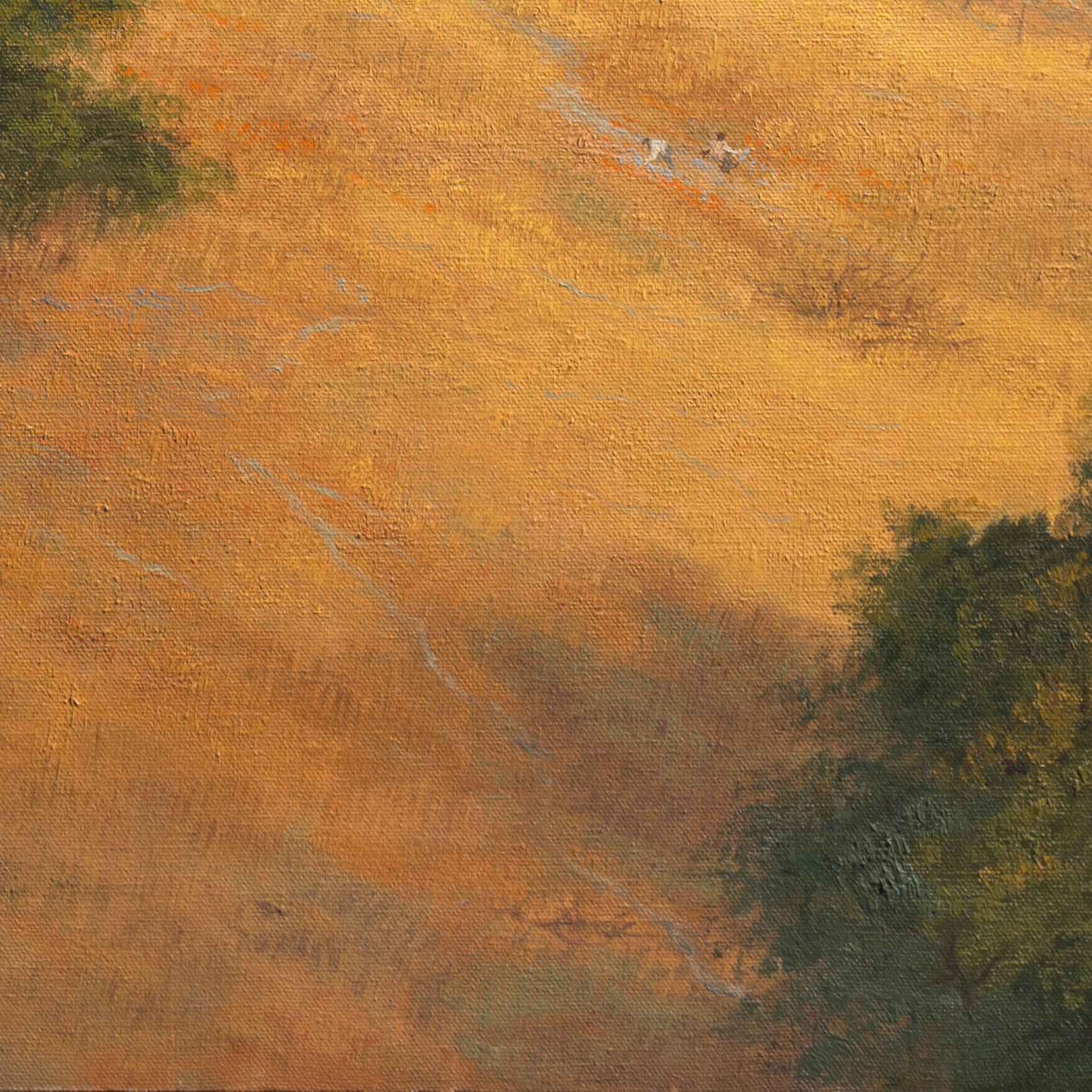 William Albert Hamilton Jr. Oil Painting "A Home on the Prairie"