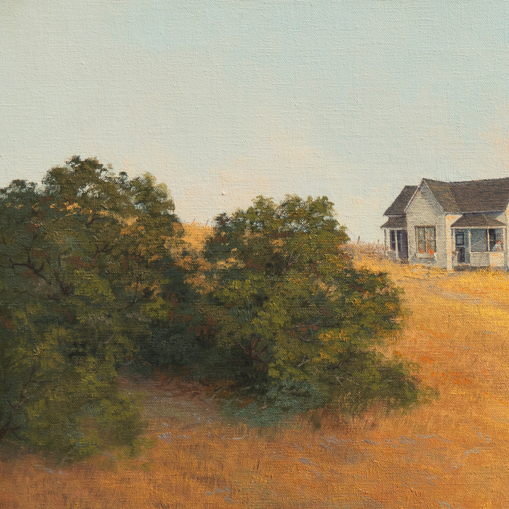 William Albert Hamilton Jr. Oil Painting "A Home on the Prairie"