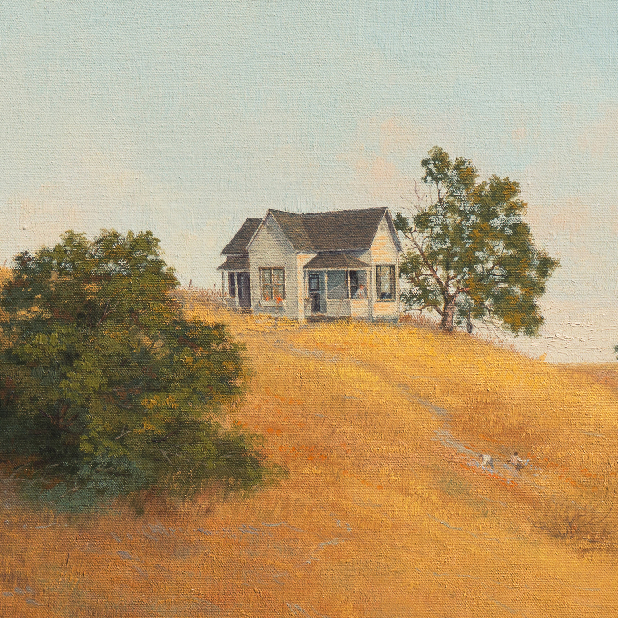 William Albert Hamilton Jr. Oil Painting "A Home on the Prairie"