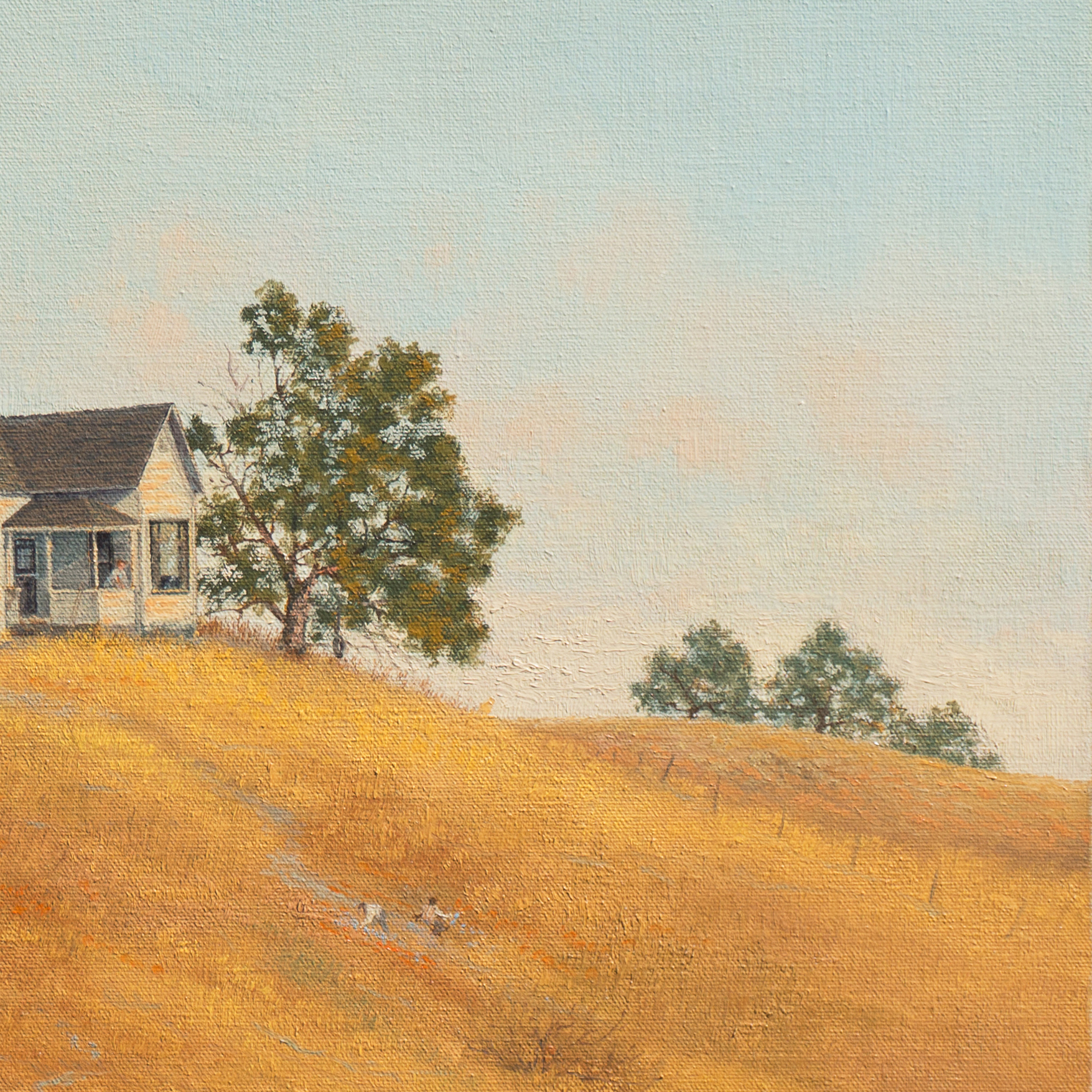 William Albert Hamilton Jr. Oil Painting "A Home on the Prairie"