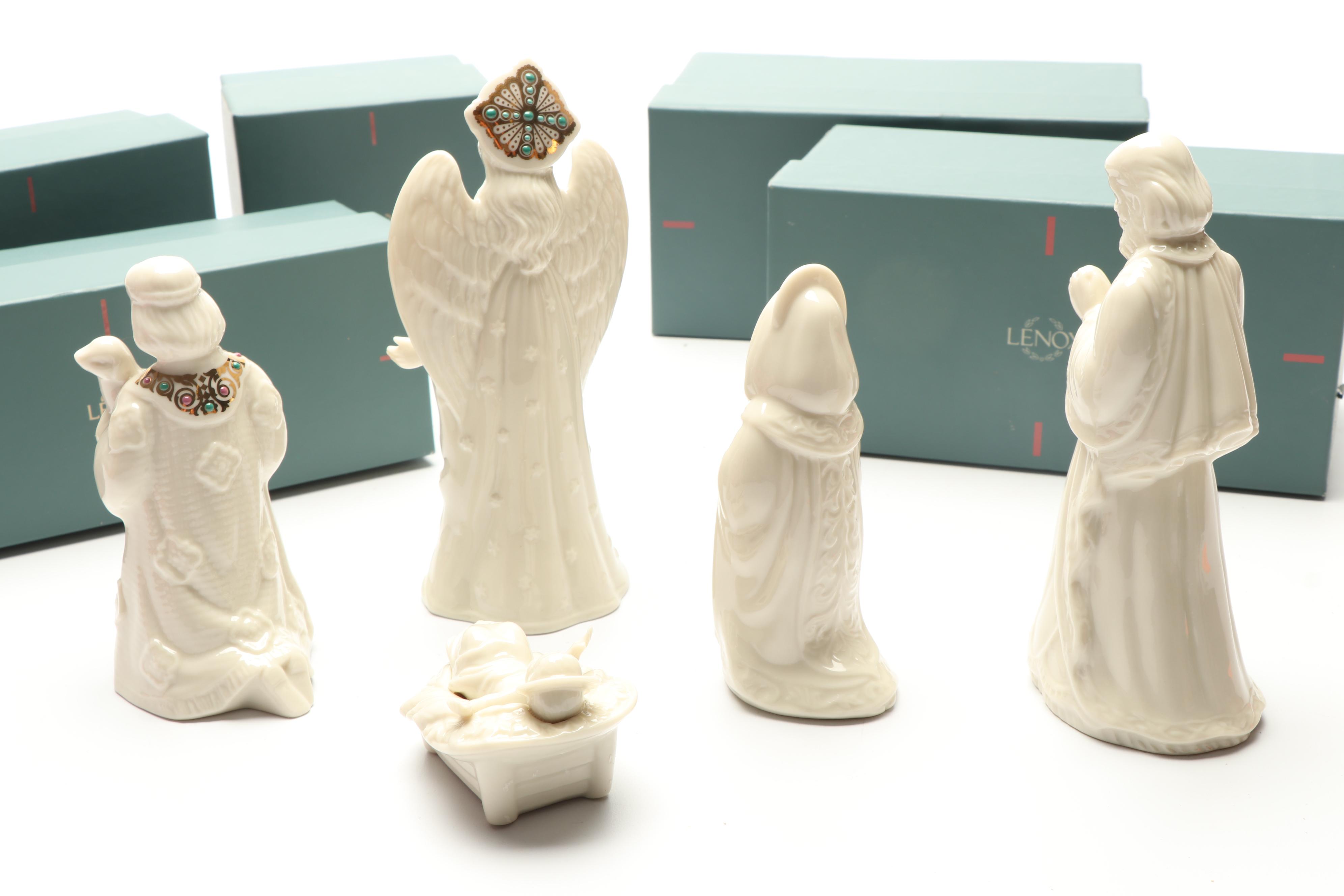 Lenox "China Jewels Collection" Holy Family and Other Nativity Scene Figurines