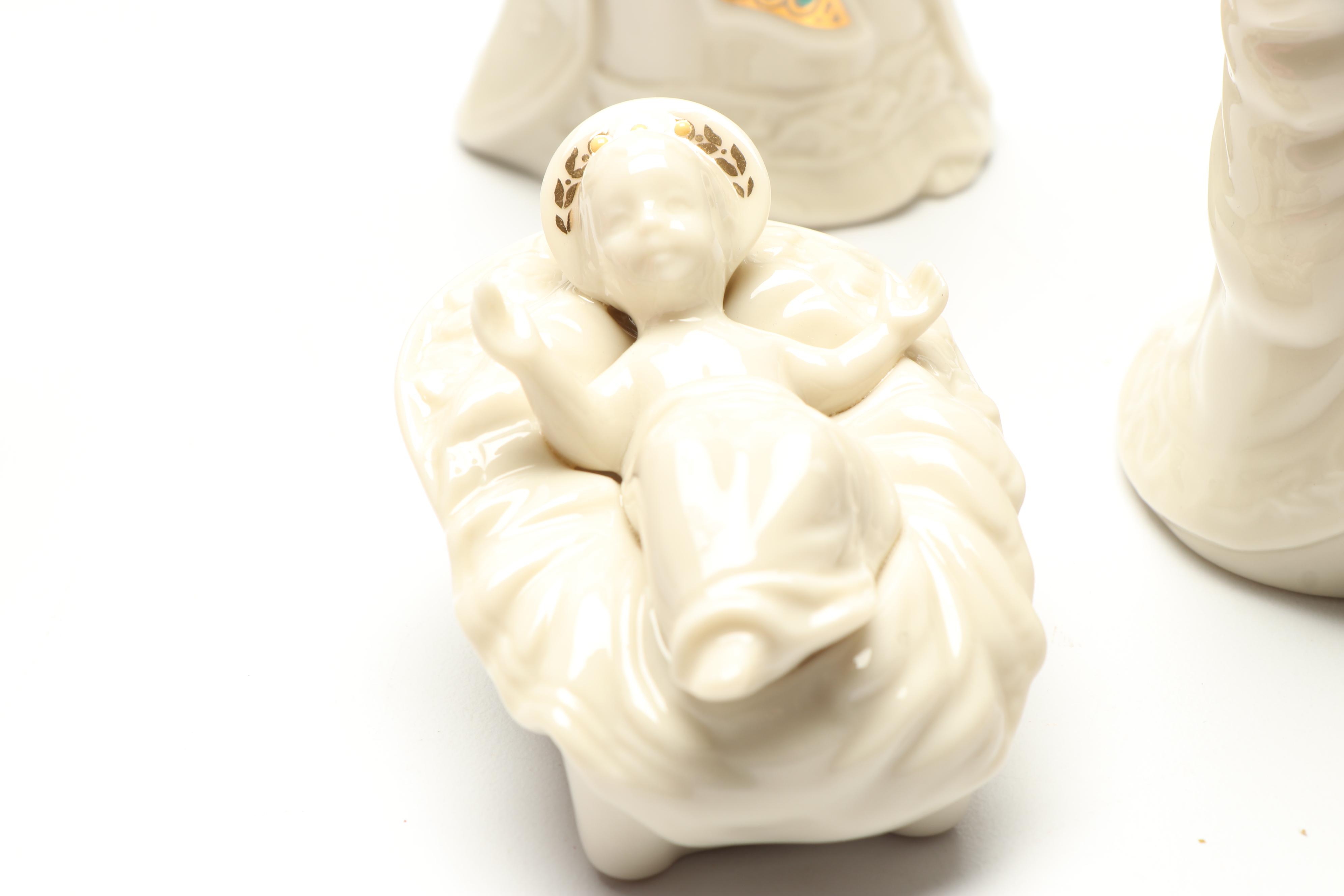 Lenox "China Jewels Collection" Holy Family and Other Nativity Scene Figurines
